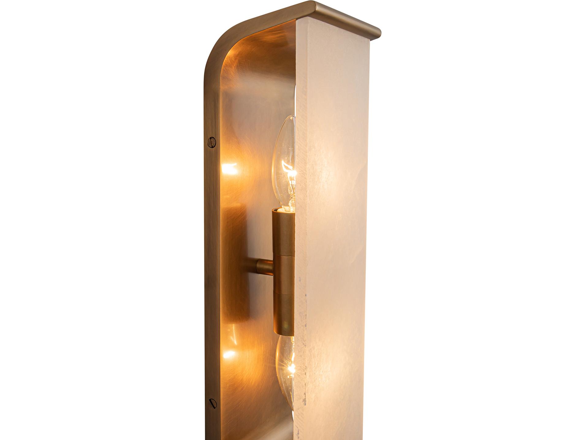 Alora Lighting Abbott 2-Light Vintage Brass Wall Sconce