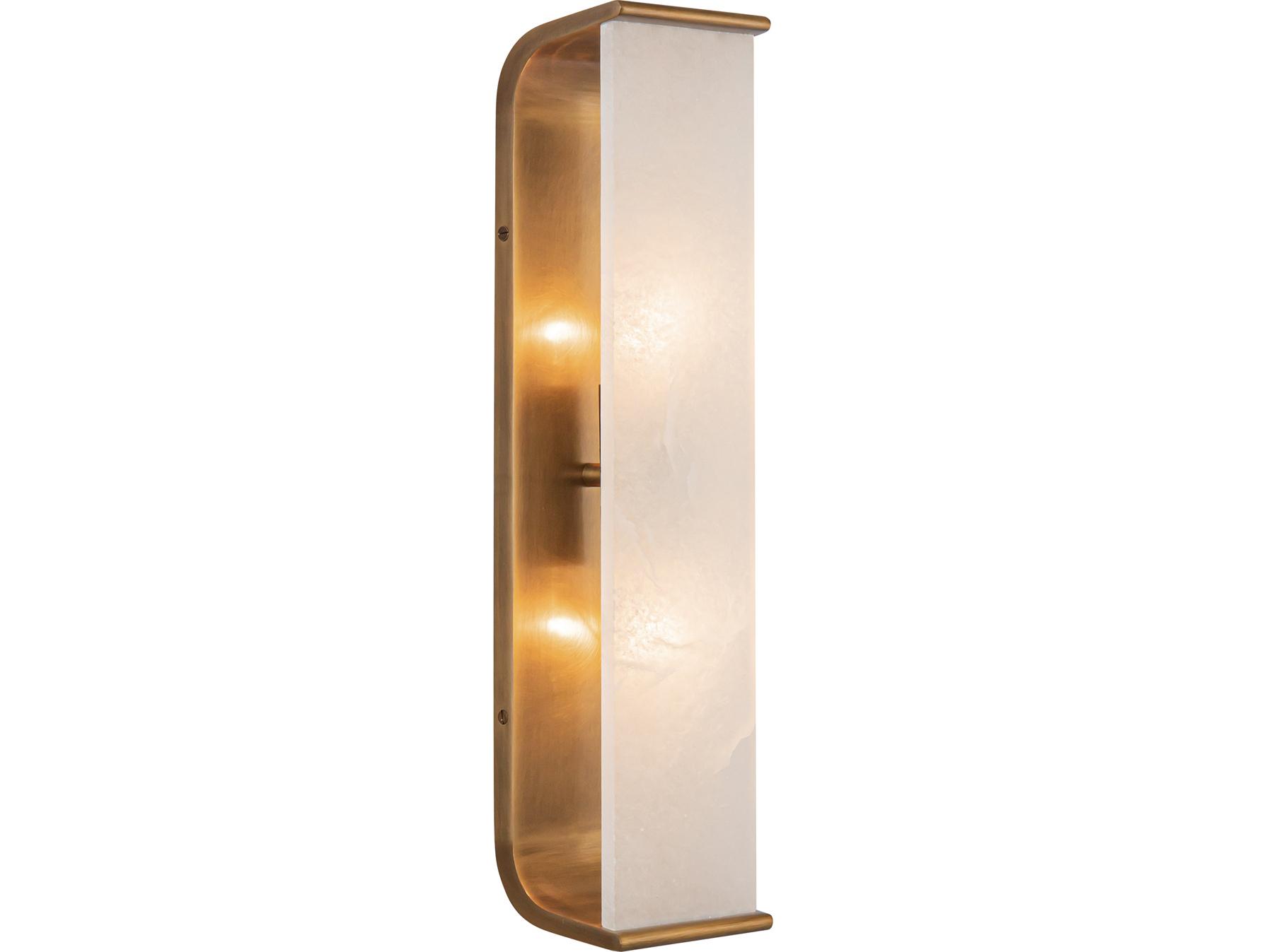 Alora Lighting Abbott 2-Light Vintage Brass Wall Sconce