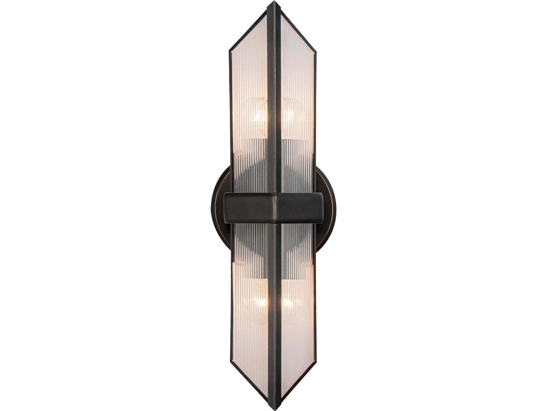 Alora Lighting Cairo 2-Light Urban Bronze Black Wall Sconce