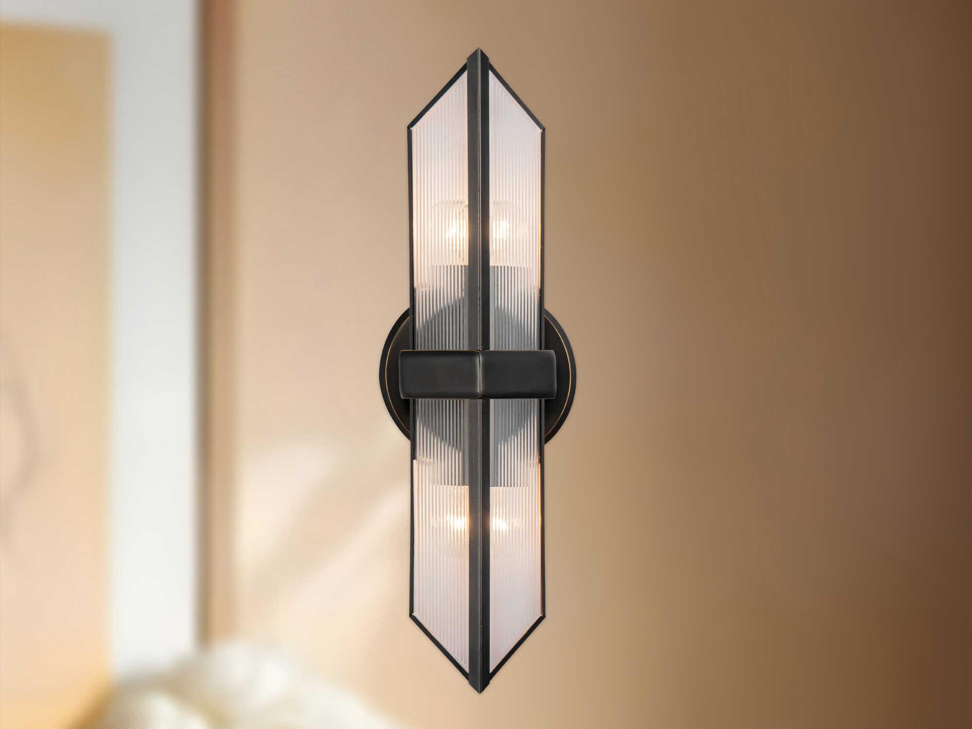 Alora Lighting Cairo 2-Light Urban Bronze Black Wall Sconce