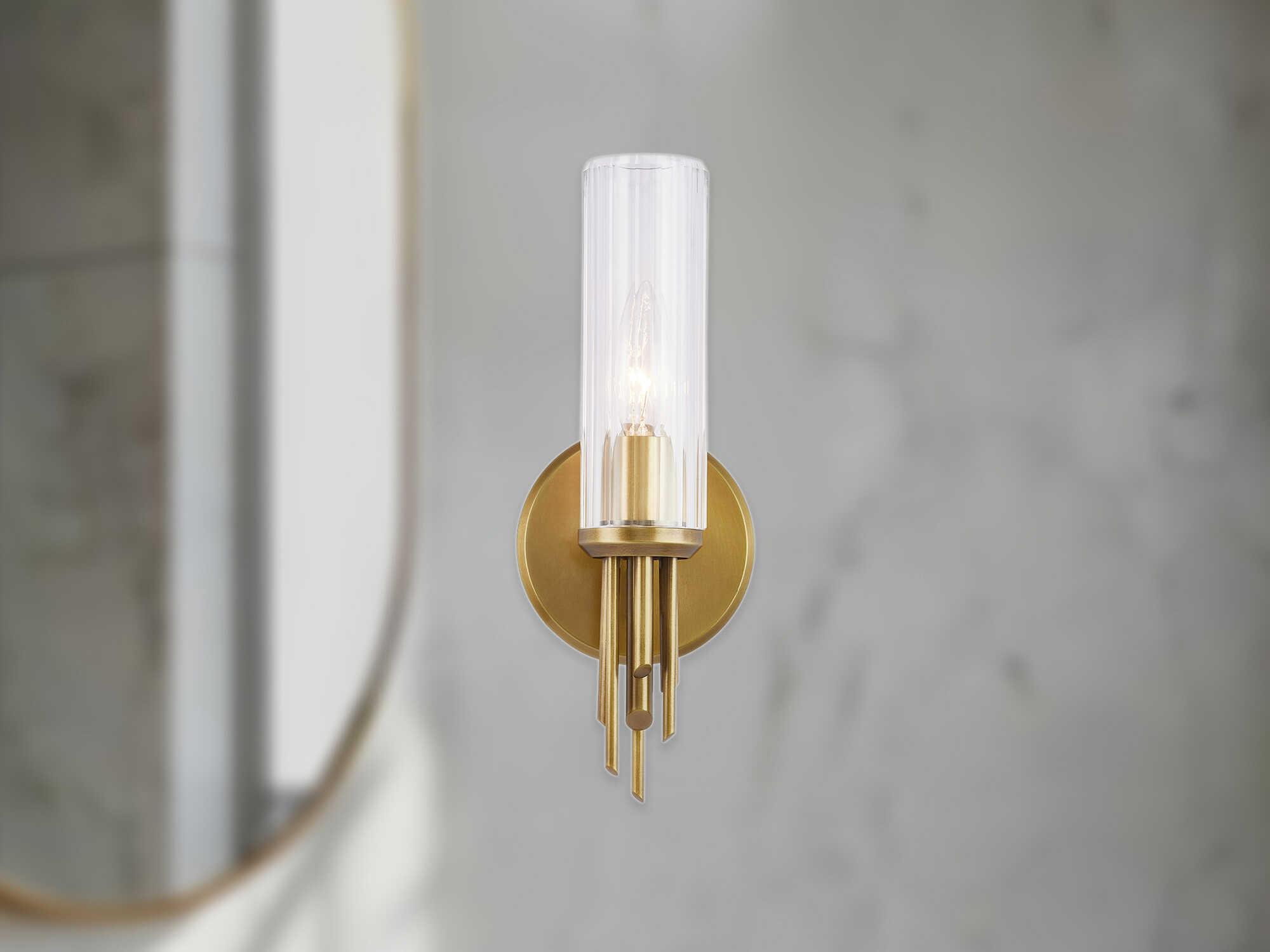 Alora Lighting Torres 1-Light Vintage Brass Wall Sconce