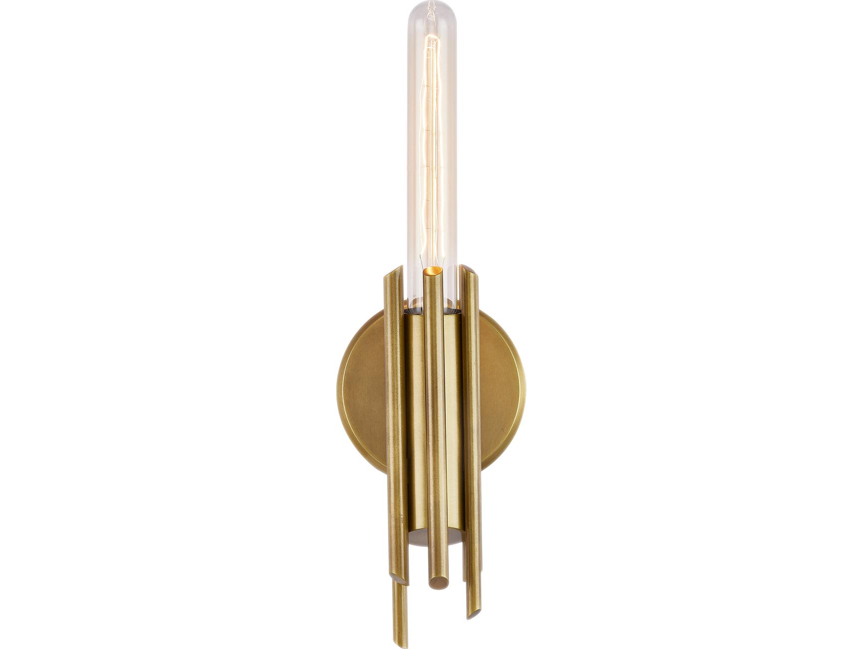 Alora Lighting Torres 1-Light Vintage Brass Wall Sconce