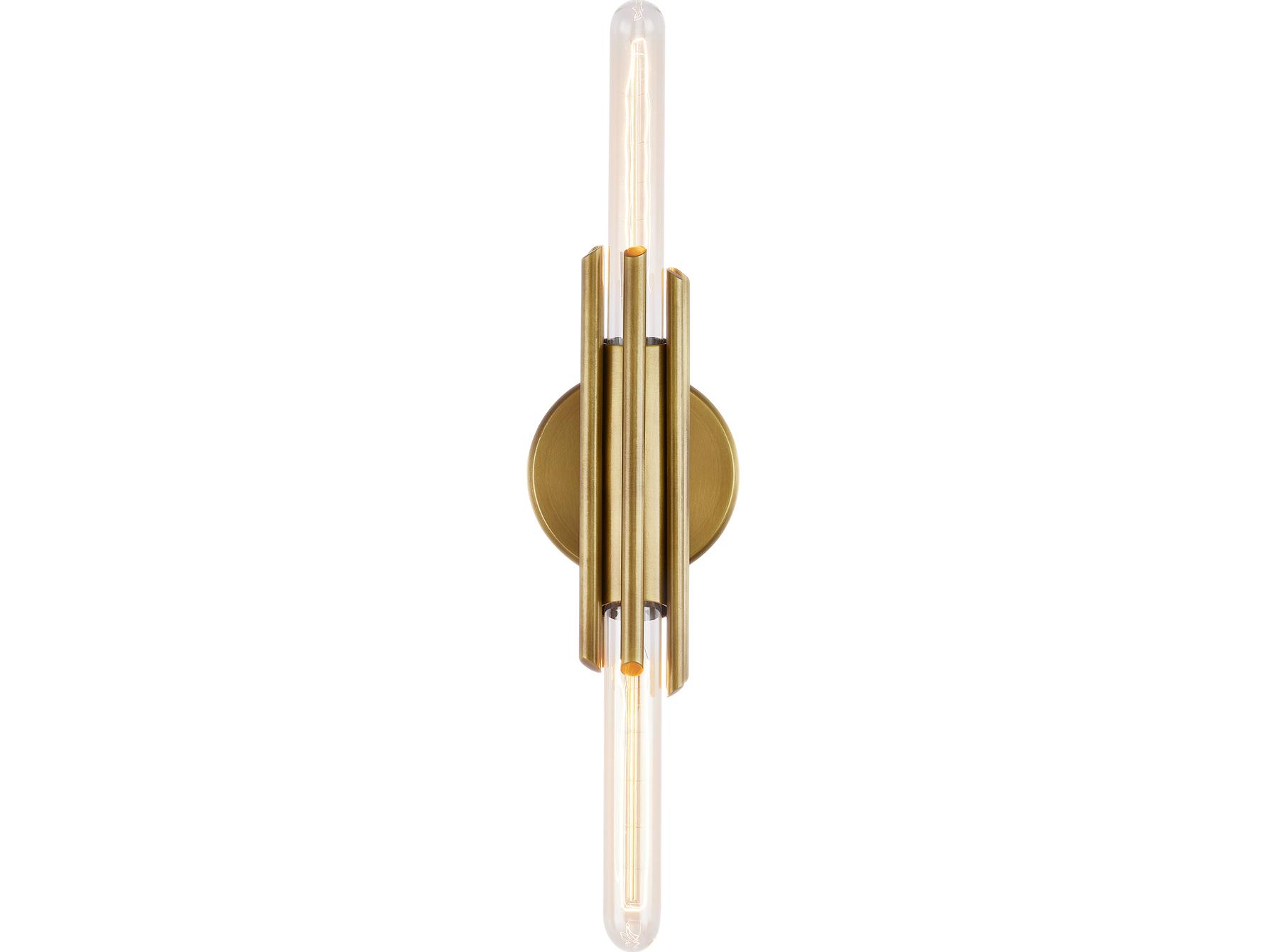 Alora Lighting Torres 2-Light Vintage Brass Wall Sconce