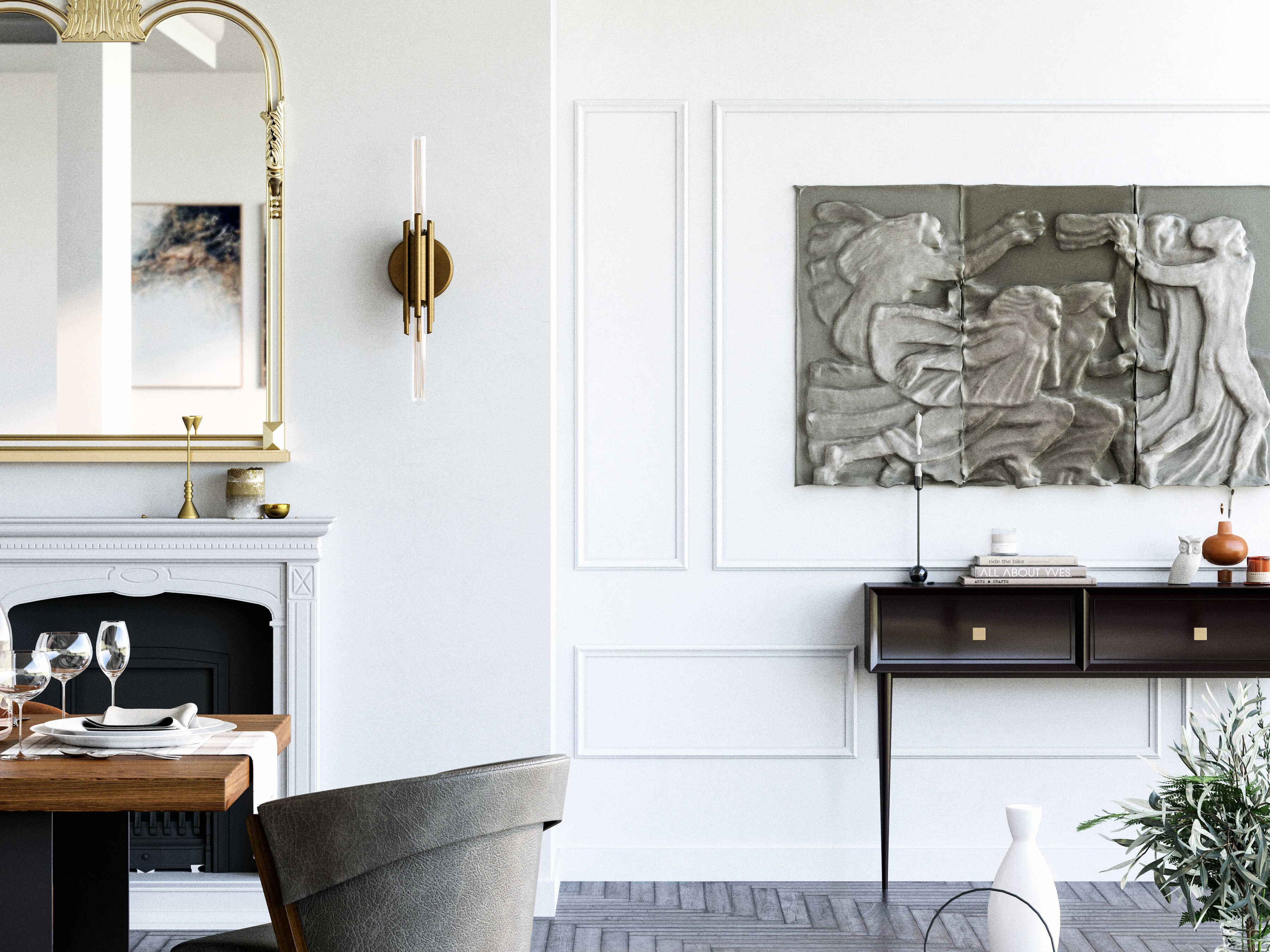 Alora Lighting Torres 2-Light Vintage Brass Wall Sconce