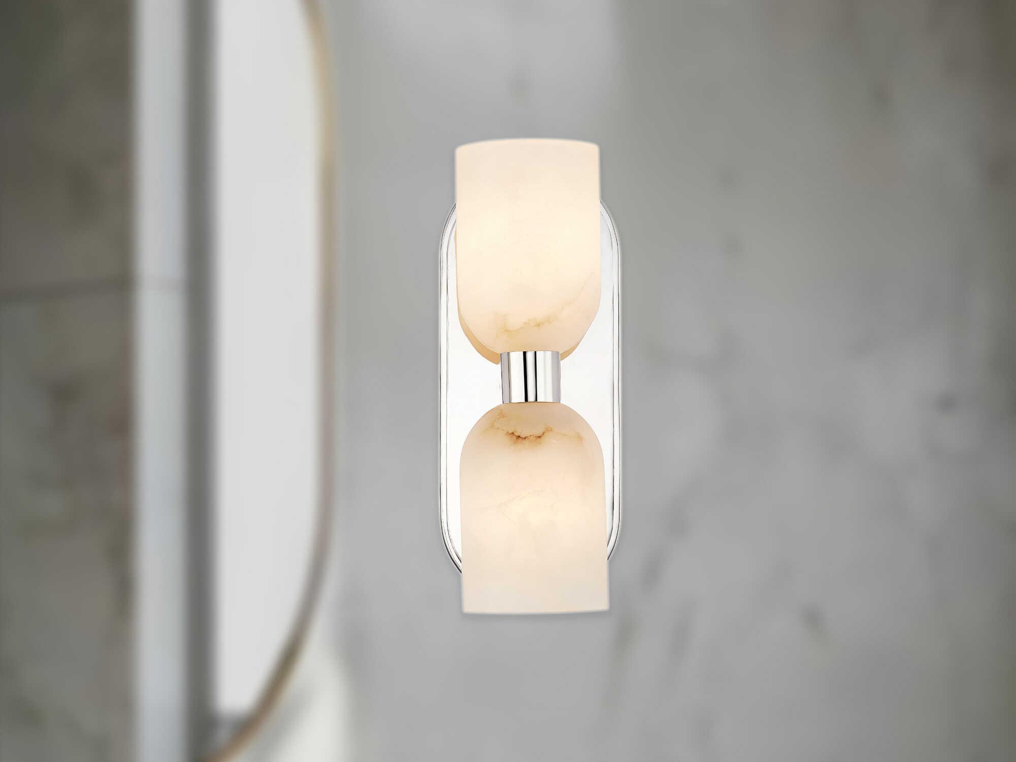 Alora Lighting Lucian 2-Light Polished Nickel Wall Sconce