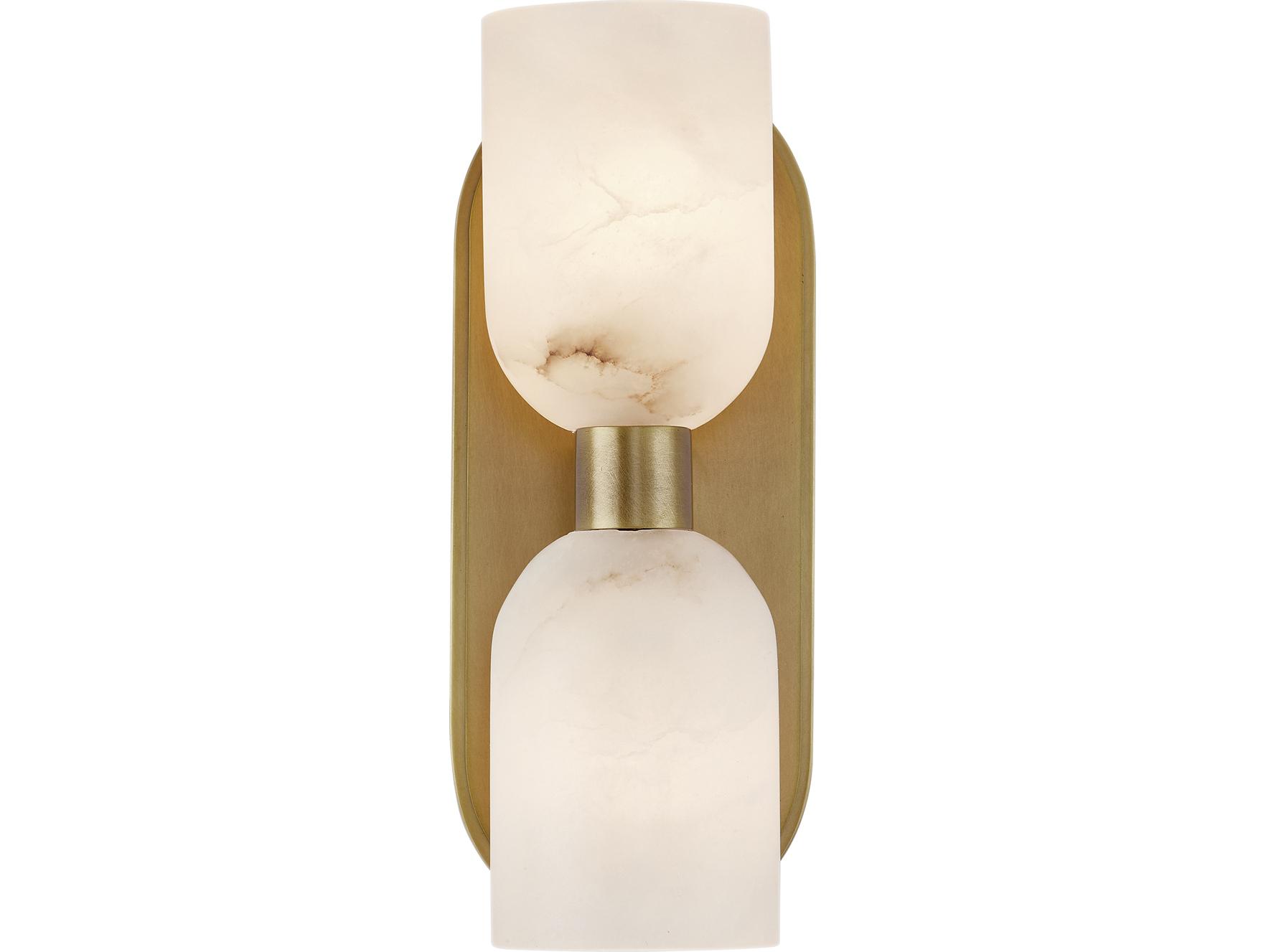 Alora Lighting Lucian 2-Light Vintage Brass Wall Sconce