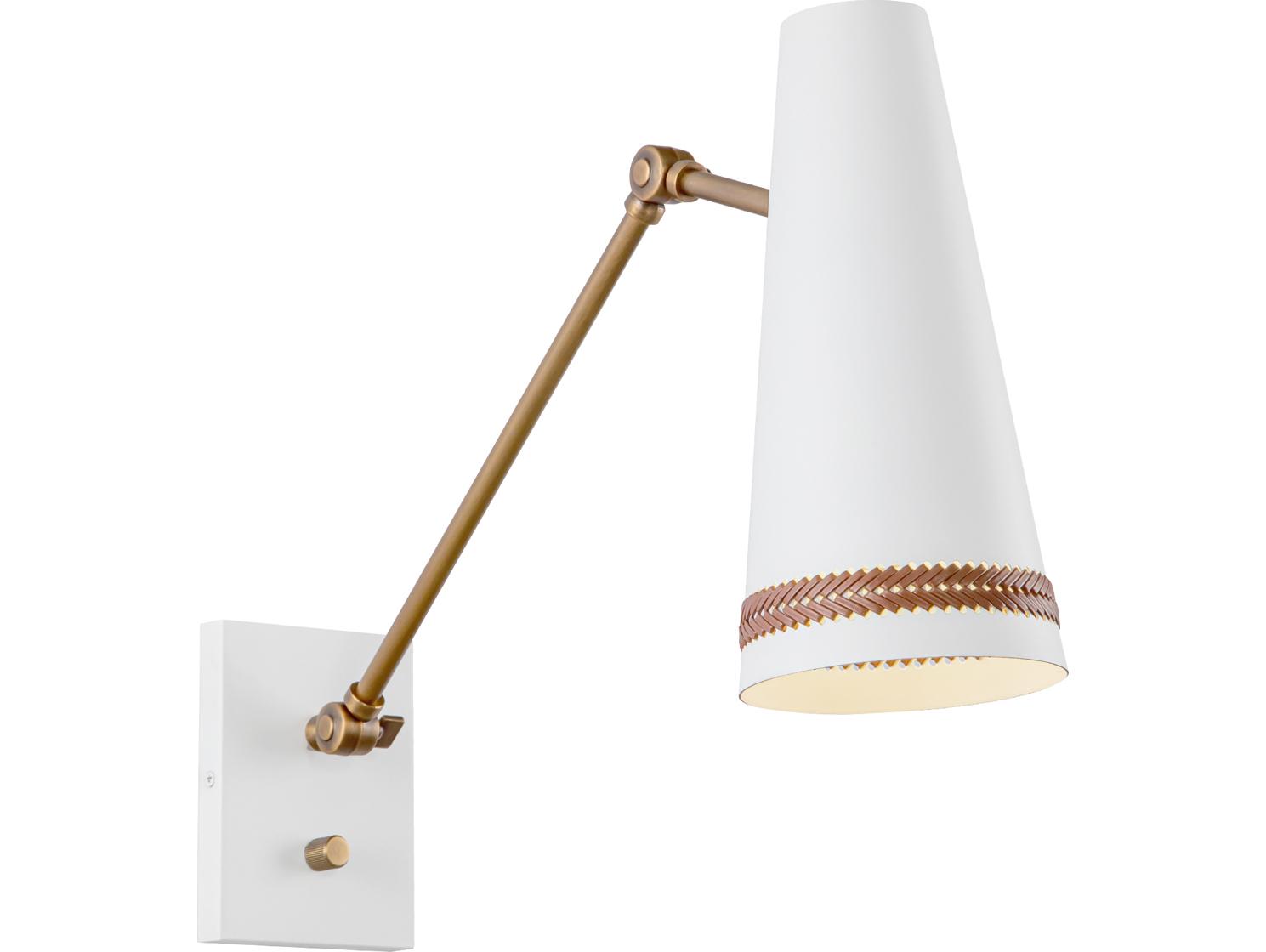 Alora Lighting Brickell 1-Light Matte White Swing Wall Sconce