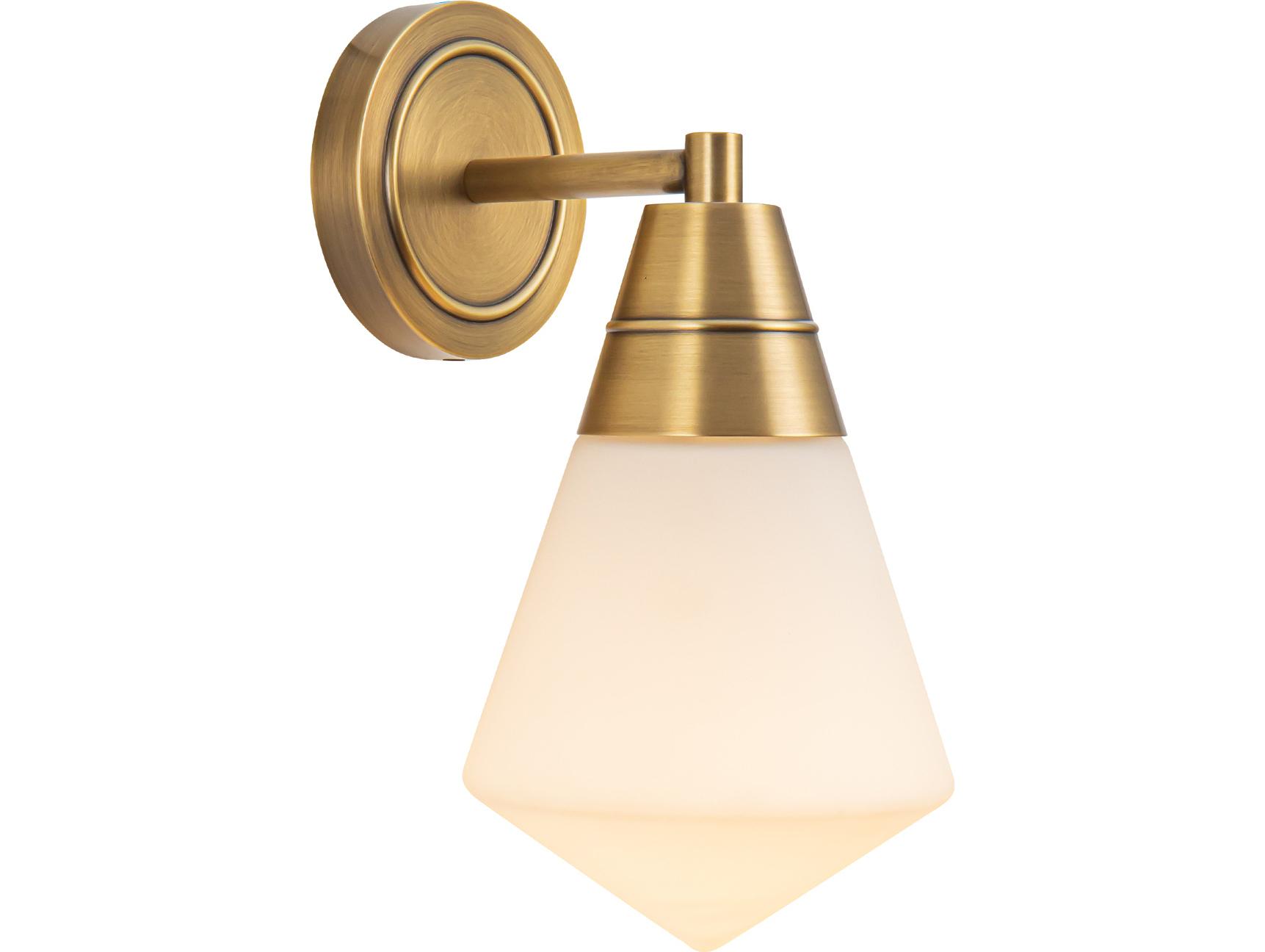 Alora Lighting Willard 1-Light Vintage Brass Wall Sconce