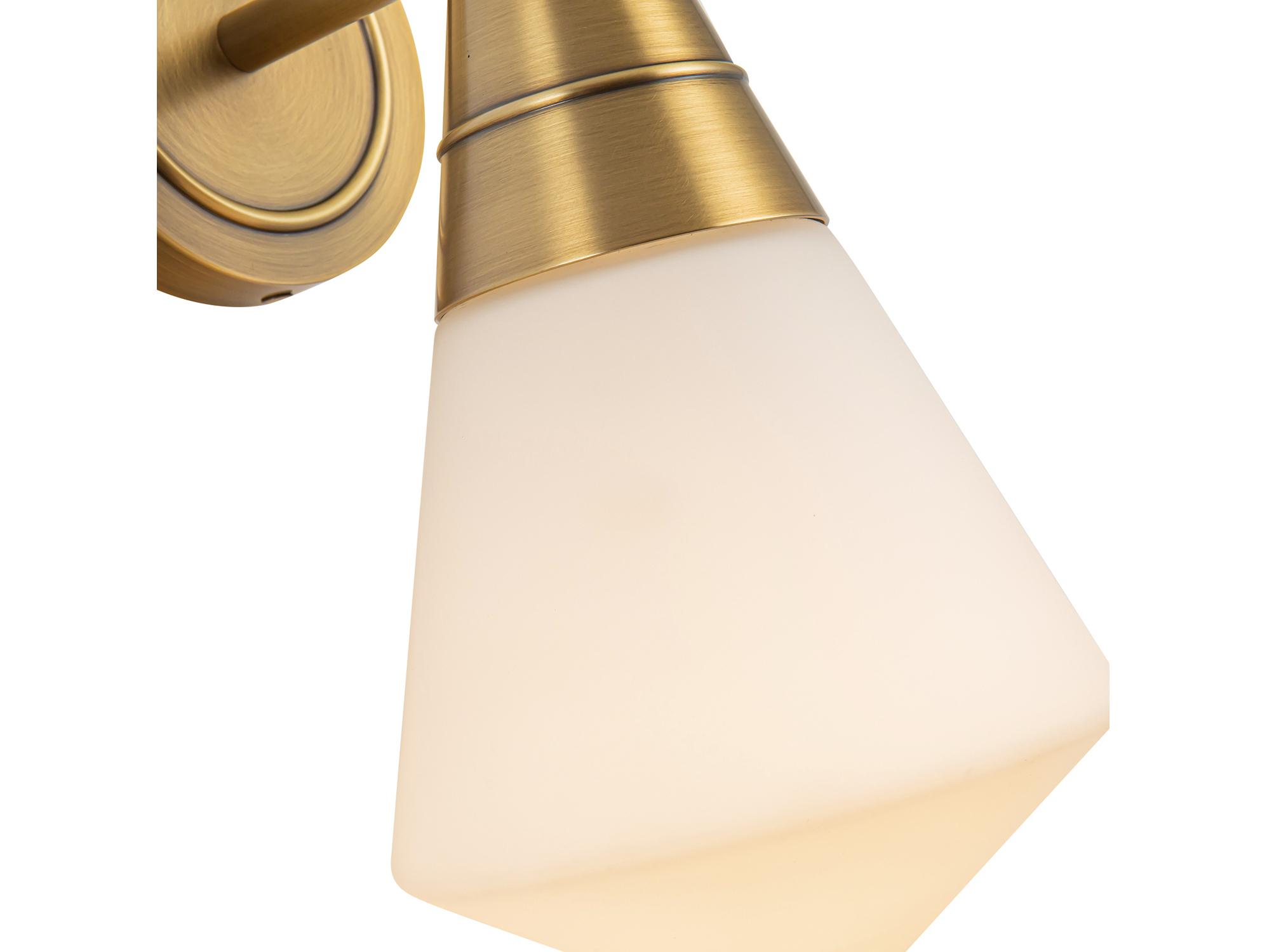 Alora Lighting Willard 1-Light Vintage Brass Wall Sconce