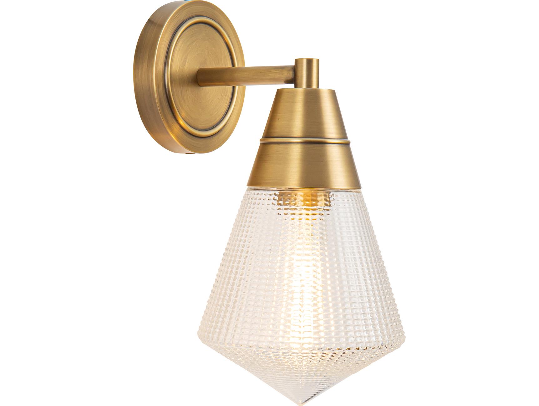 Alora Lighting Willard 1-Light Vintage Brass Wall Sconce