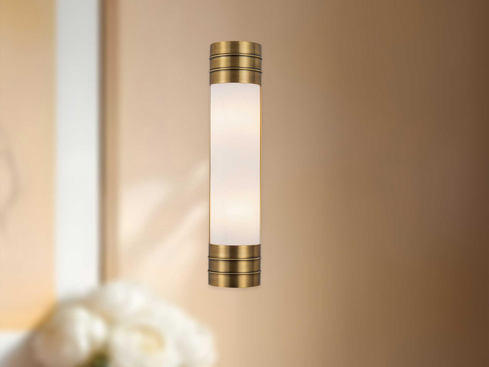 Alora Lighting Willard 2-Light Vintage Brass Wall Sconce