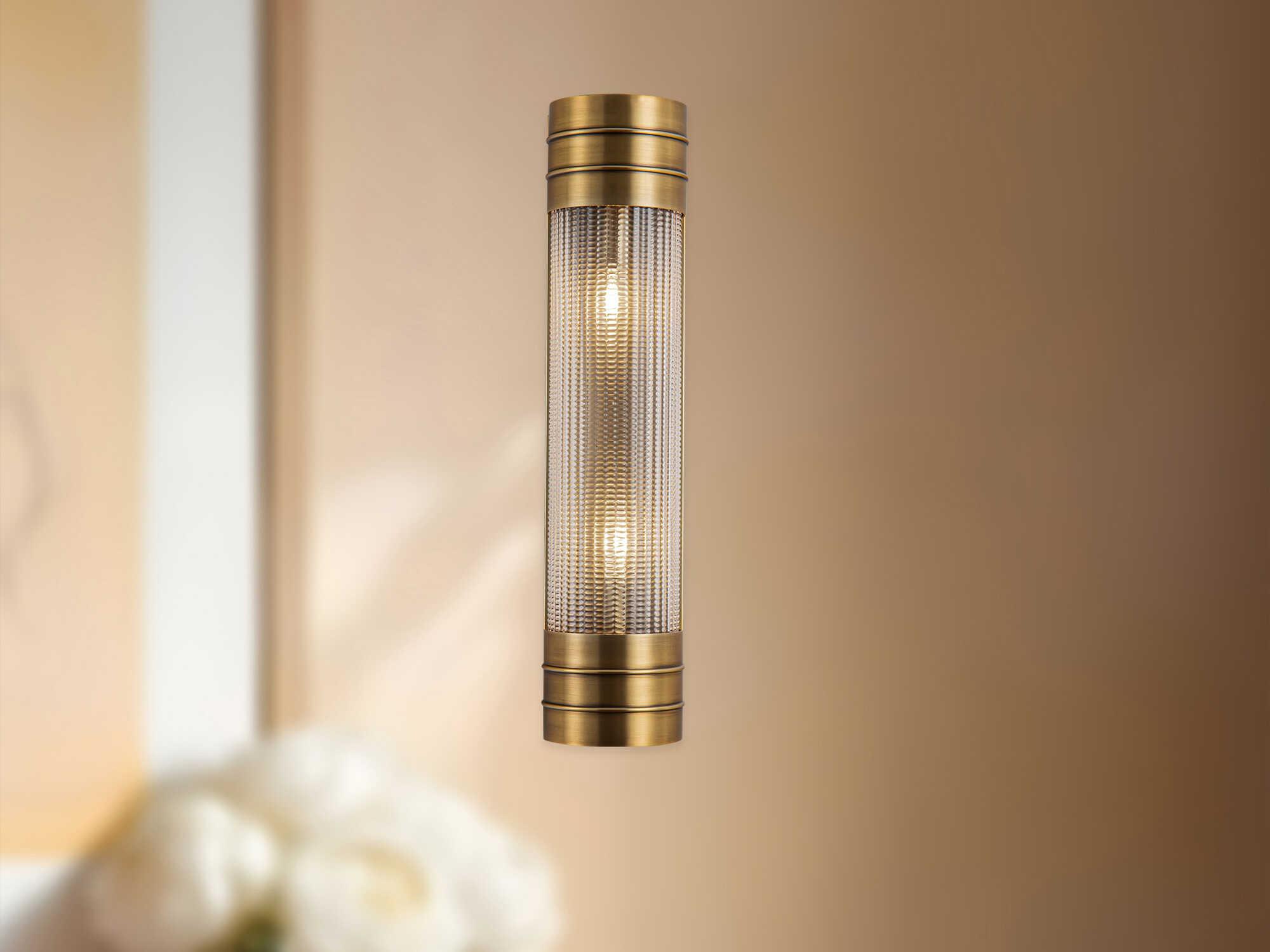 Alora Lighting Willard 2-Light Vintage Brass Vanity Light