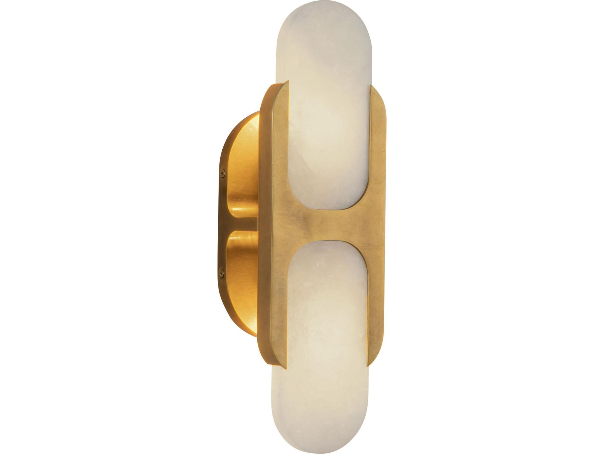 Alora Lighting Odin 2-Light Vintage Brass Wall Sconce