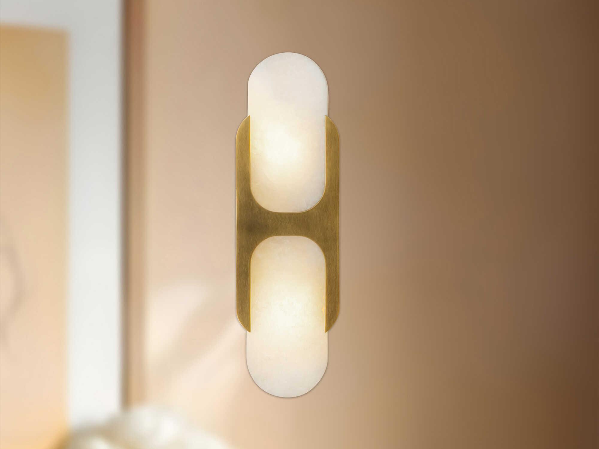 Alora Lighting Odin 2-Light Vintage Brass Wall Sconce