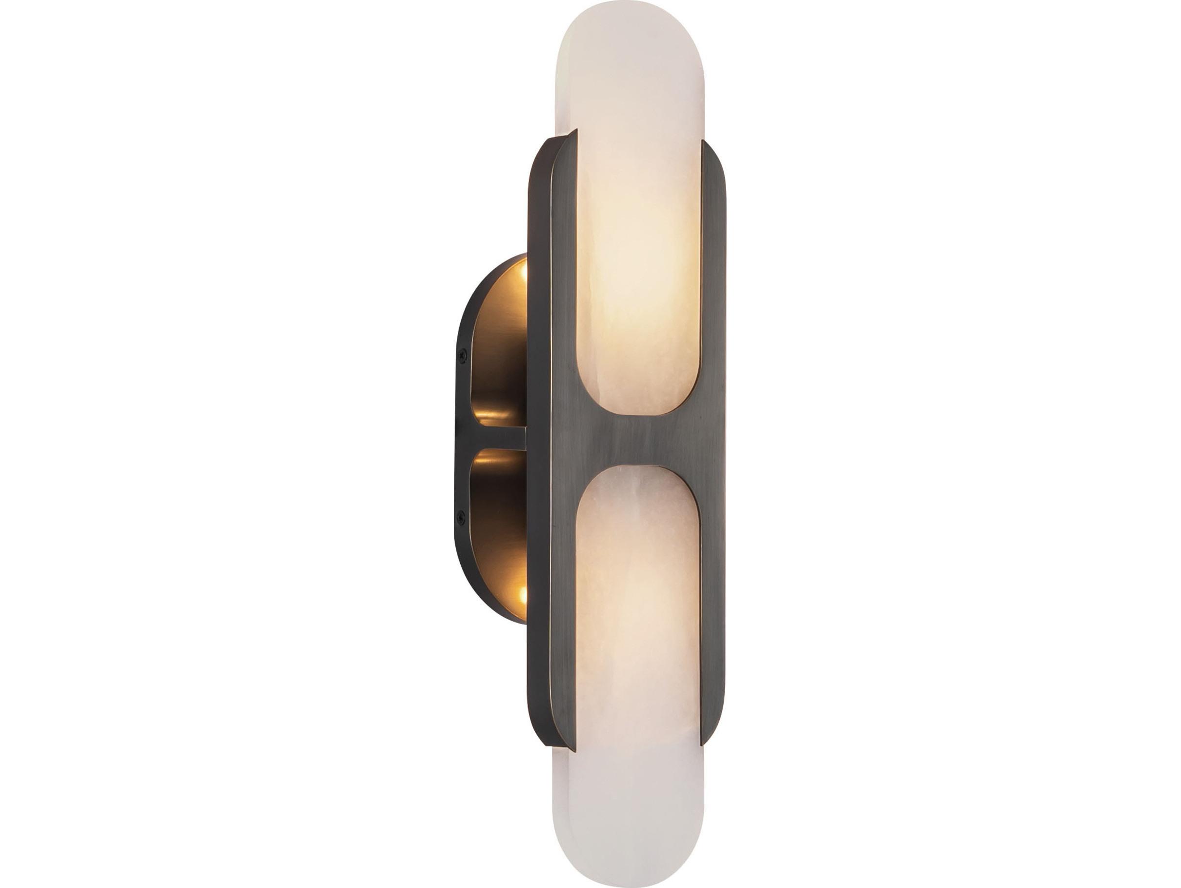 Alora Lighting Odin 2-Light Urban Bronze Black Wall Sconce