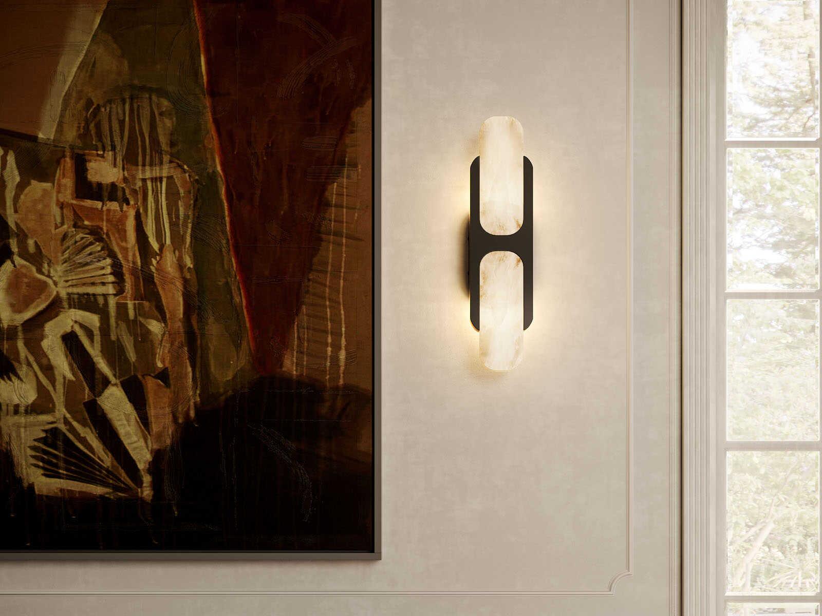 Alora Lighting Odin 2-Light Urban Bronze Black Wall Sconce