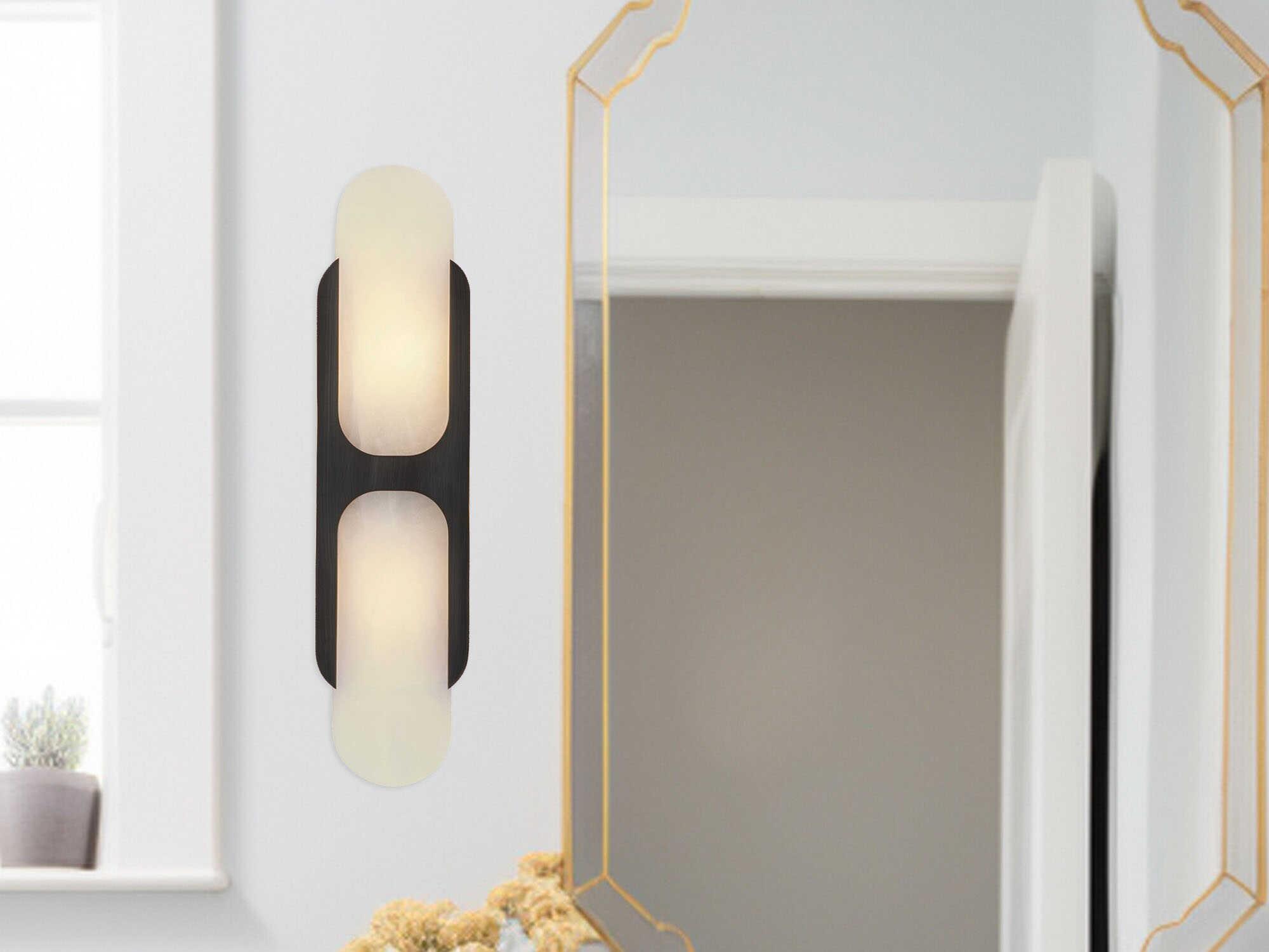 Alora Lighting Odin 2-Light Urban Bronze Black Wall Sconce