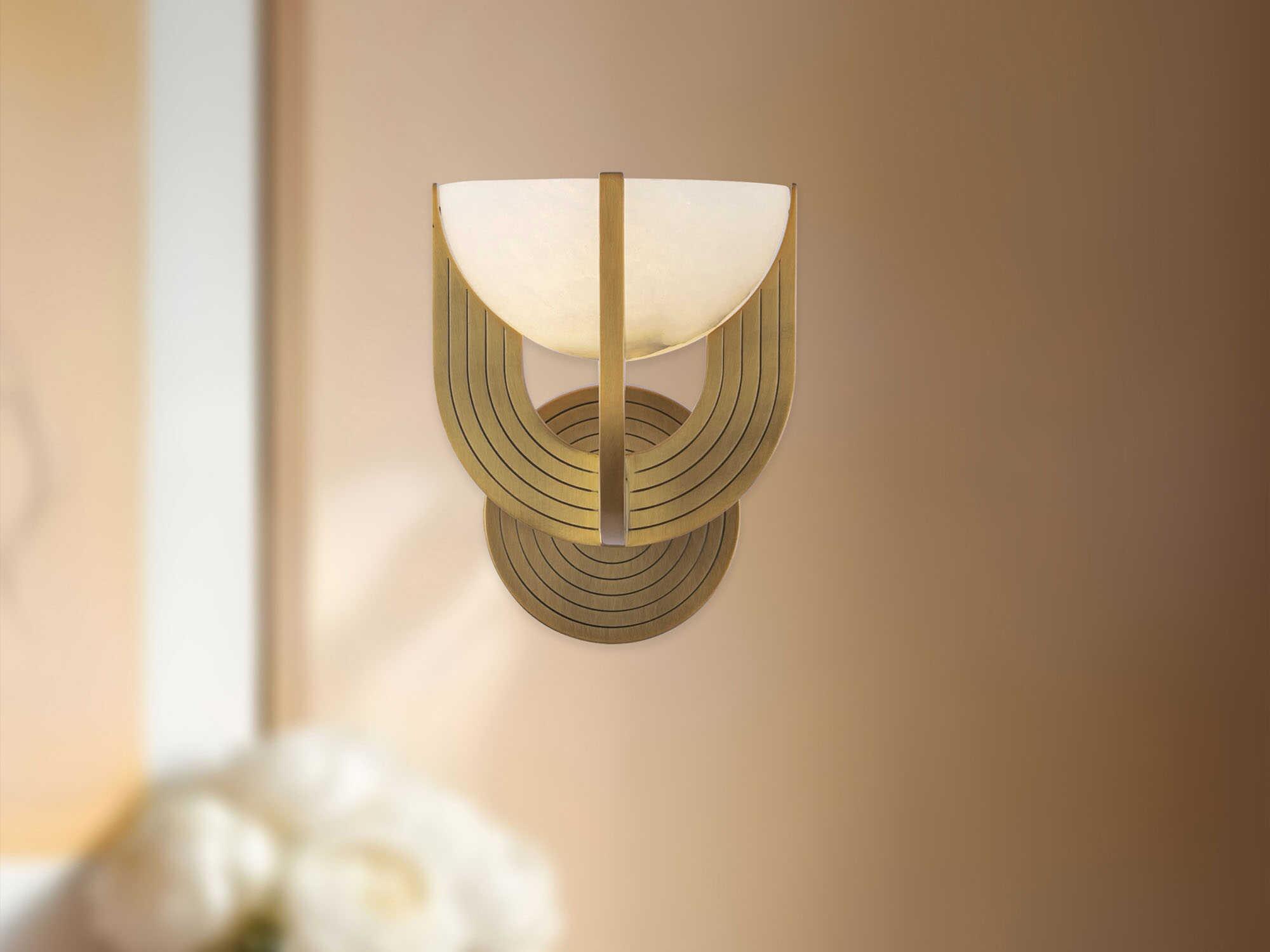 Alora Lighting Colette Vintage Brass Gold Wall Sconce