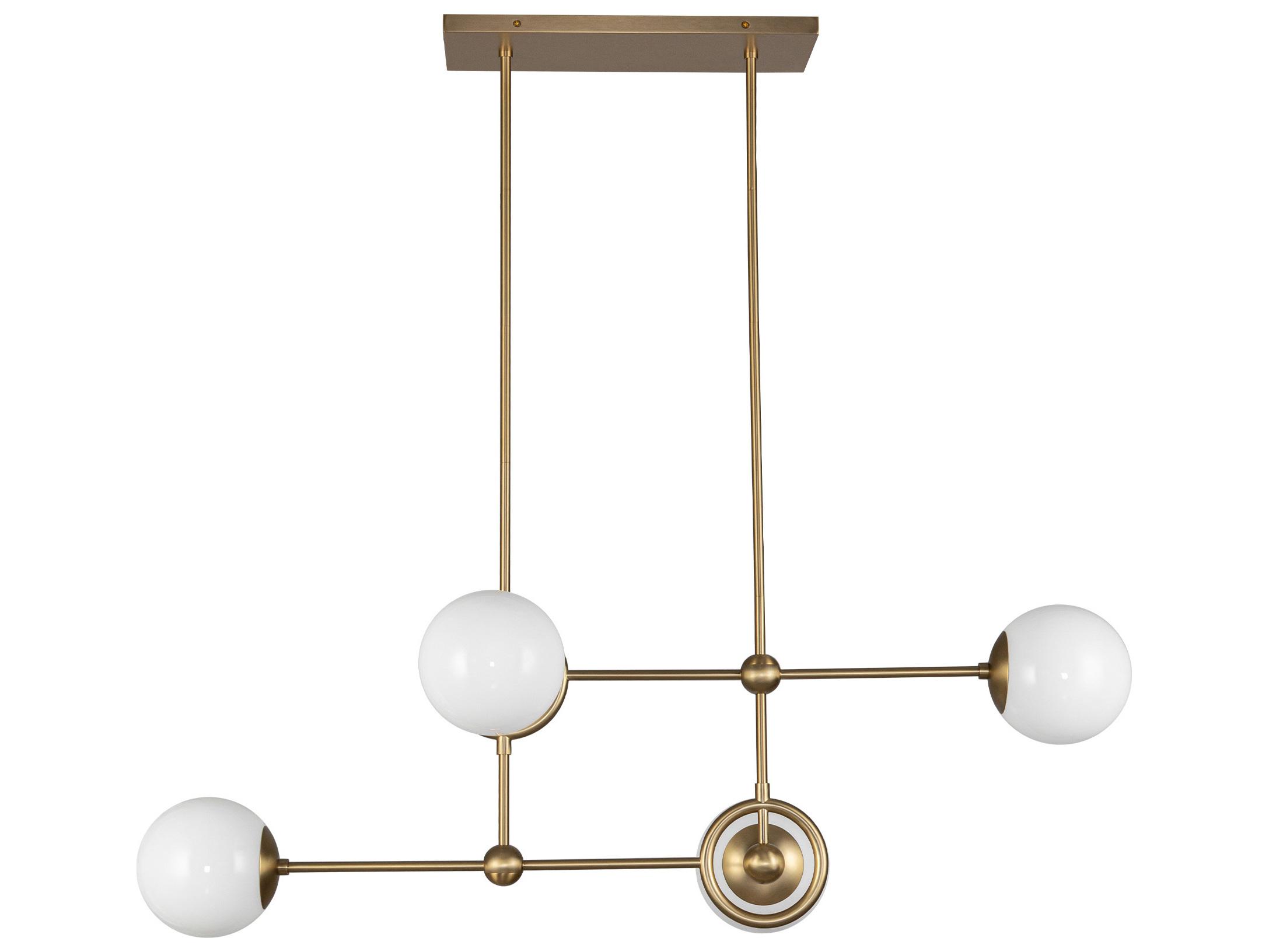 Alora Mood Fiore 4-Light Brushed Gold Globe Island Pendant