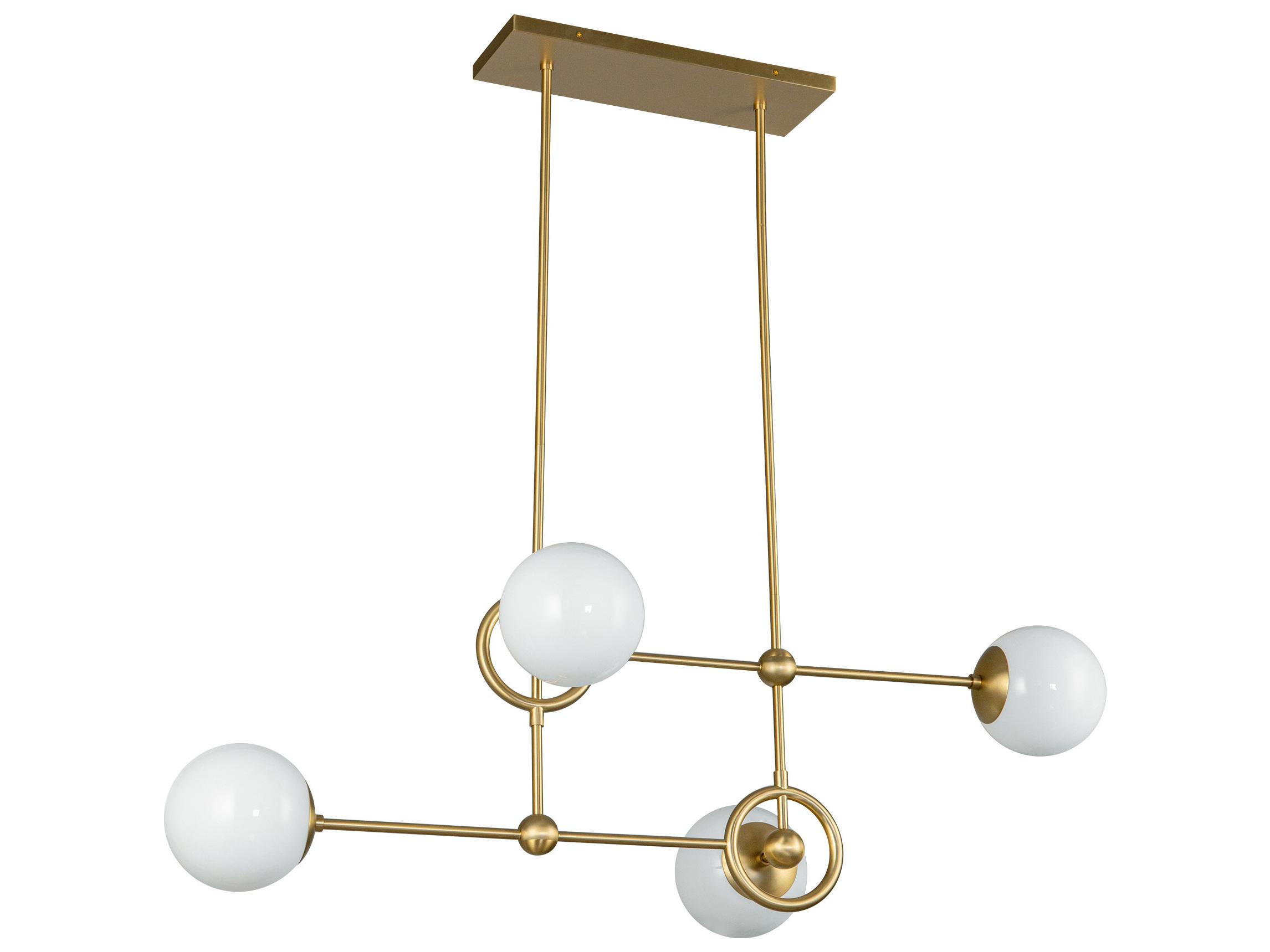 Alora Mood Fiore 4-Light Brushed Gold Globe Island Pendant