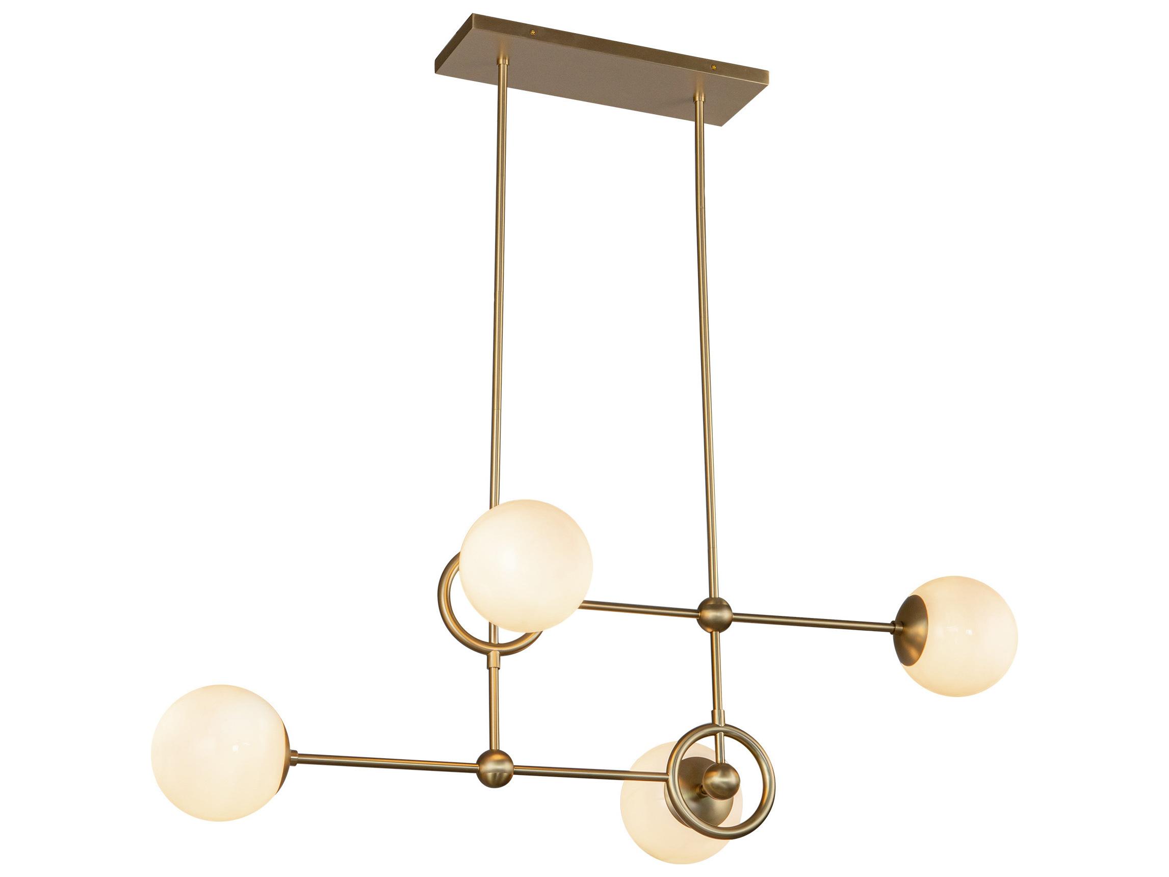 Alora Mood Fiore 4-Light Brushed Gold Globe Island Pendant