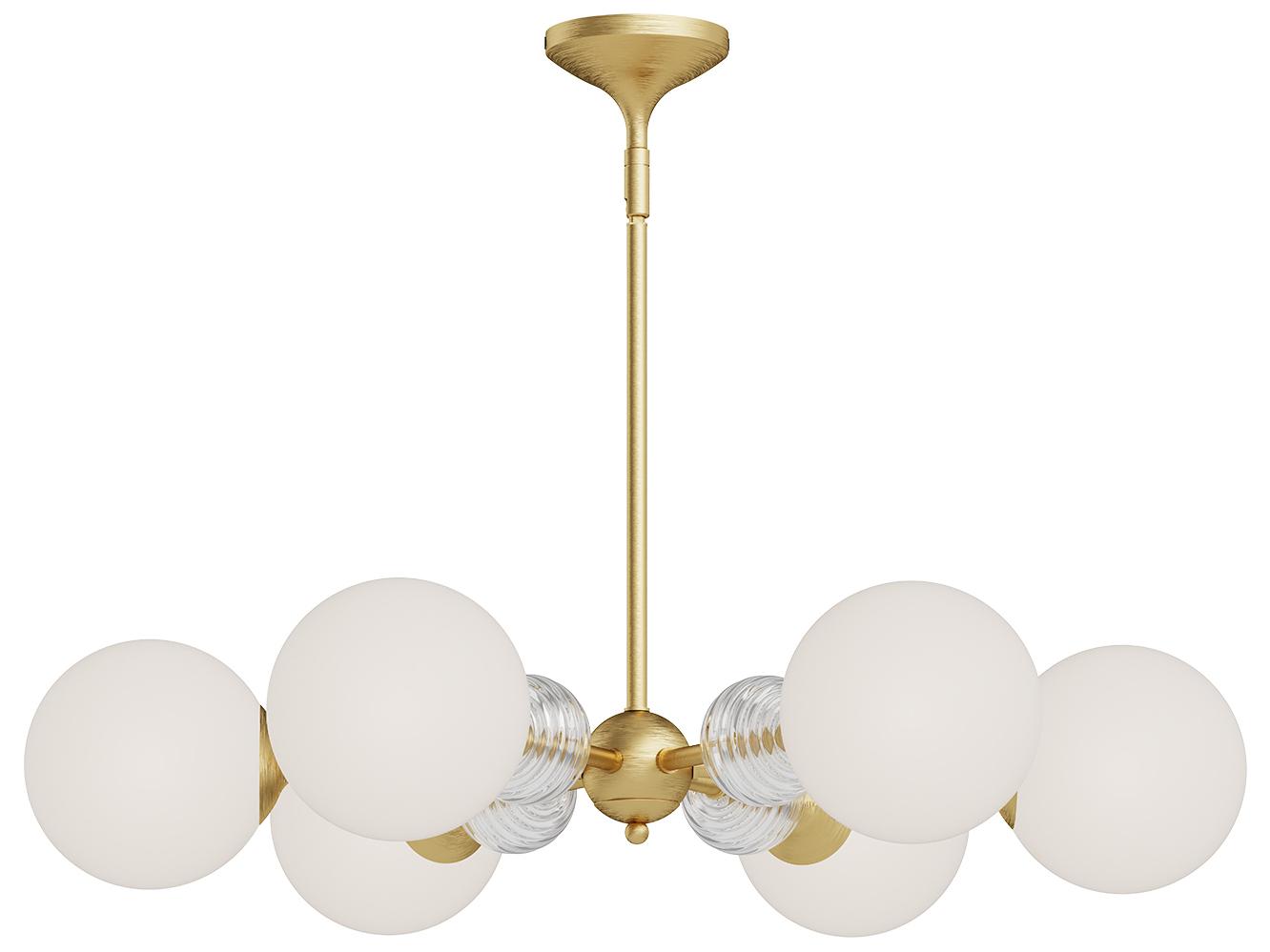 Alora Mood Celia 6-Light Brushed Gold Globe Chandelier
