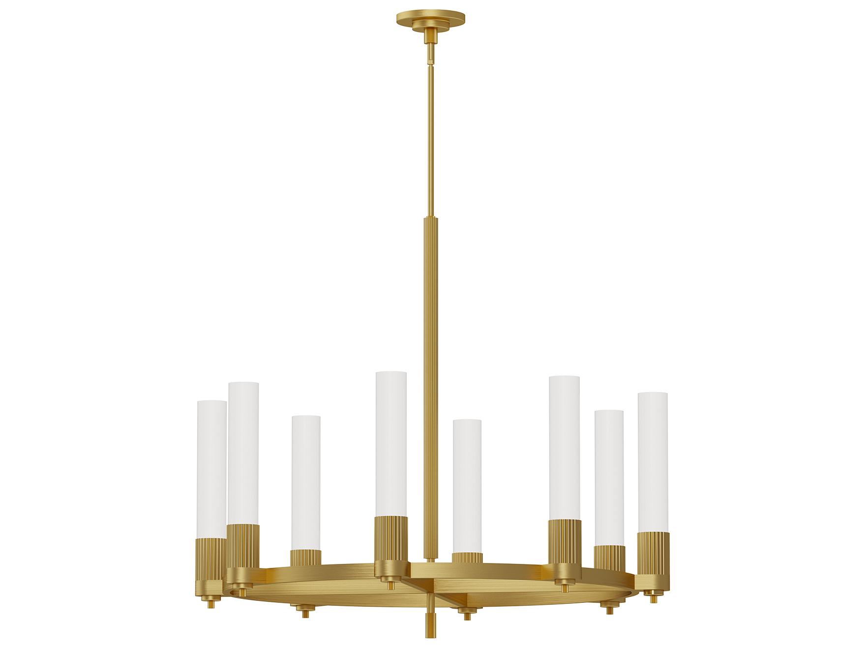 Alora Mood Rue 8-Light Brushed Gold Round Chandelier