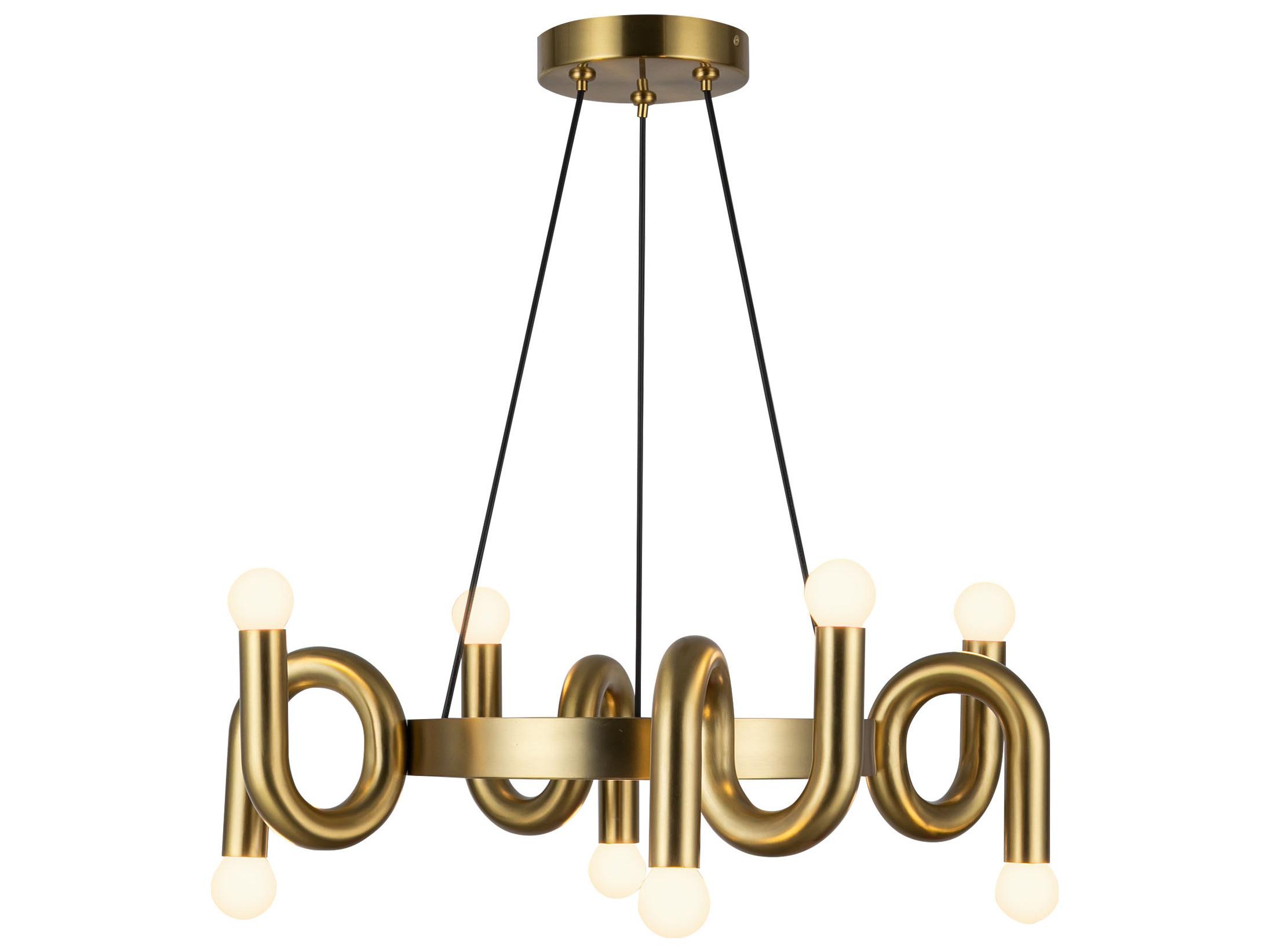 Alora Mood Sadie 8-Light Brushed Gold Geometric Chandelier