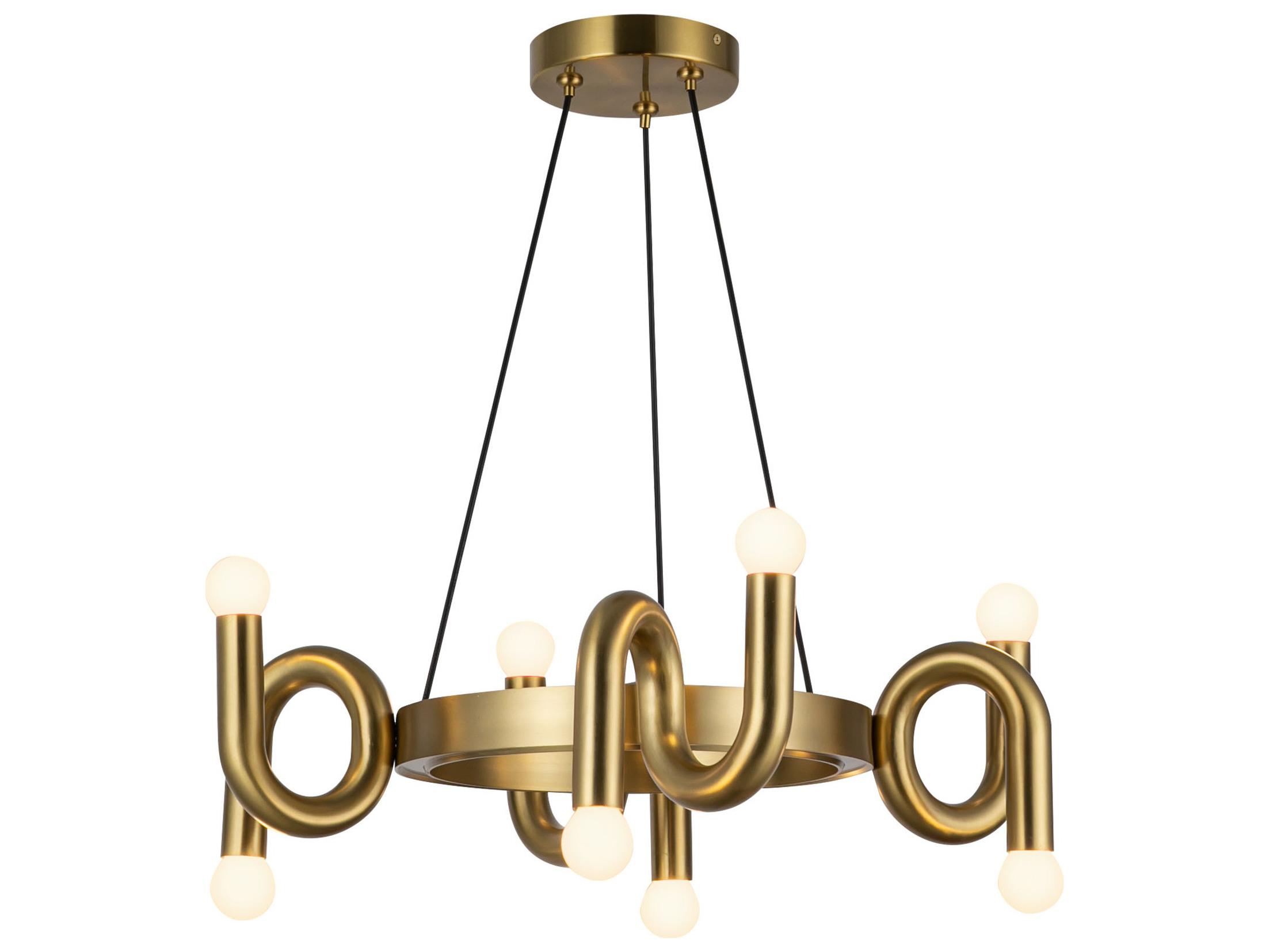 Alora Mood Sadie 8-Light Brushed Gold Geometric Chandelier