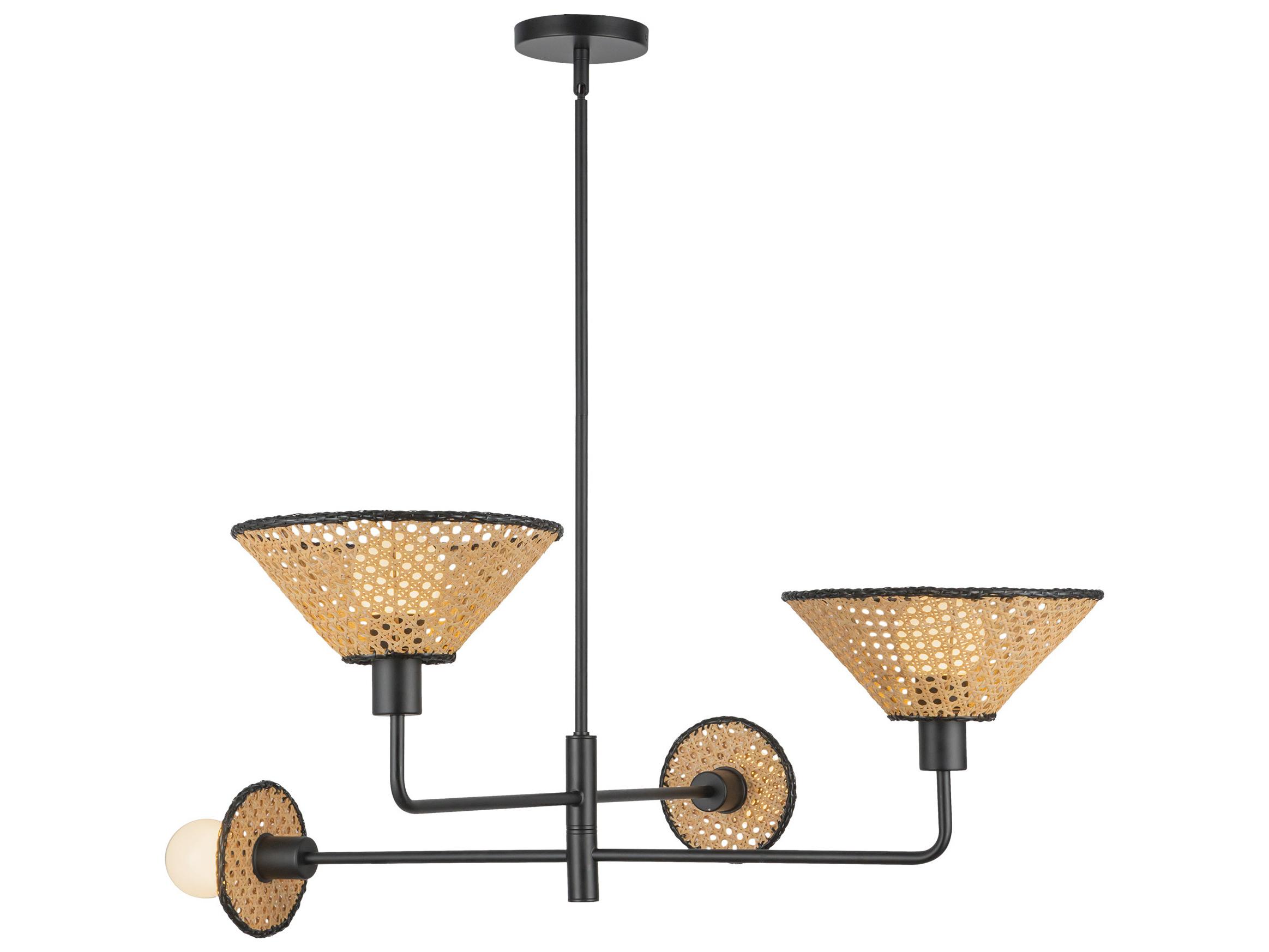 Alora Mood Piper 4-Light Matte Black Geometric Chandelier