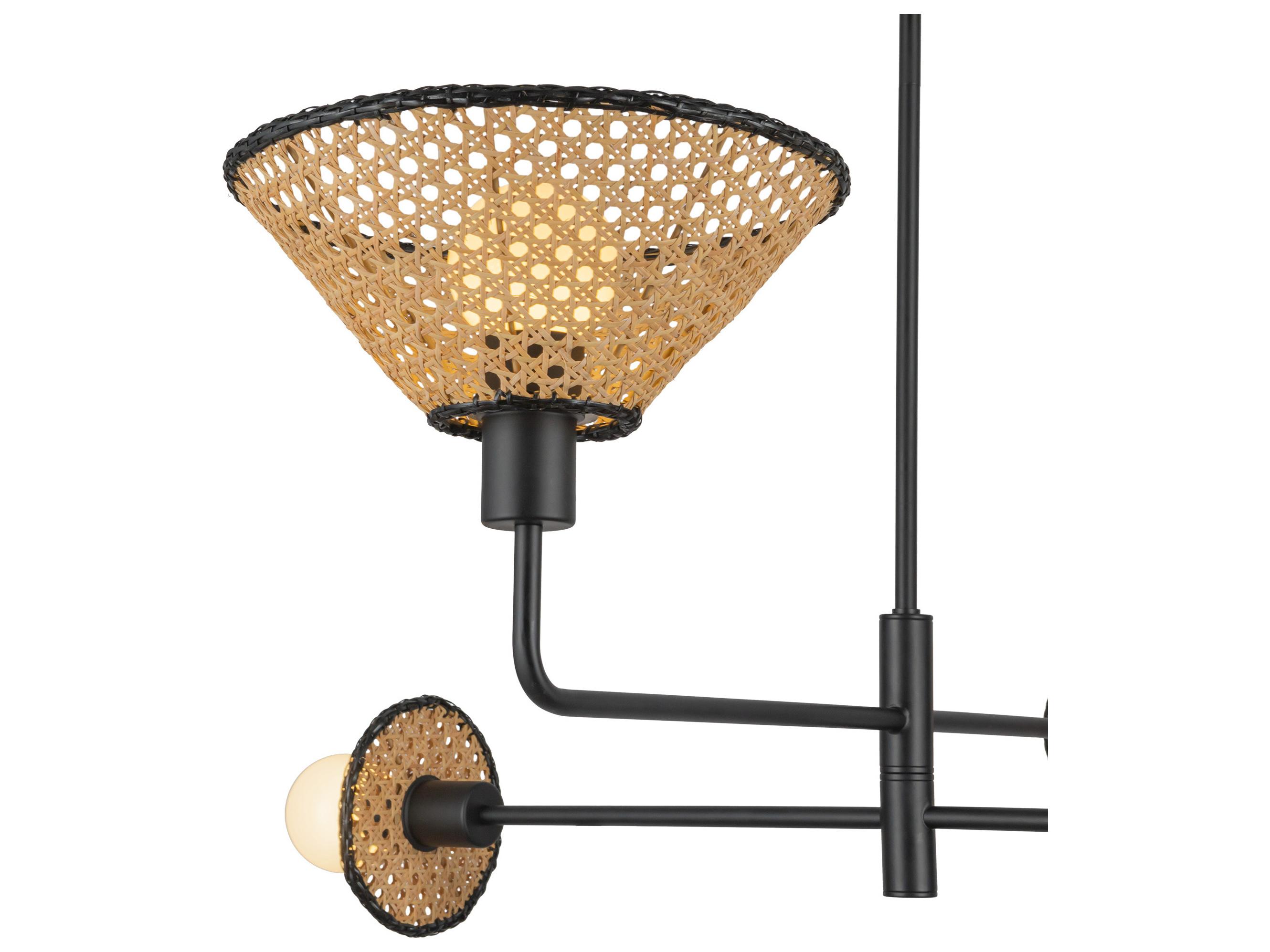 Alora Mood Piper 4-Light Matte Black Geometric Chandelier