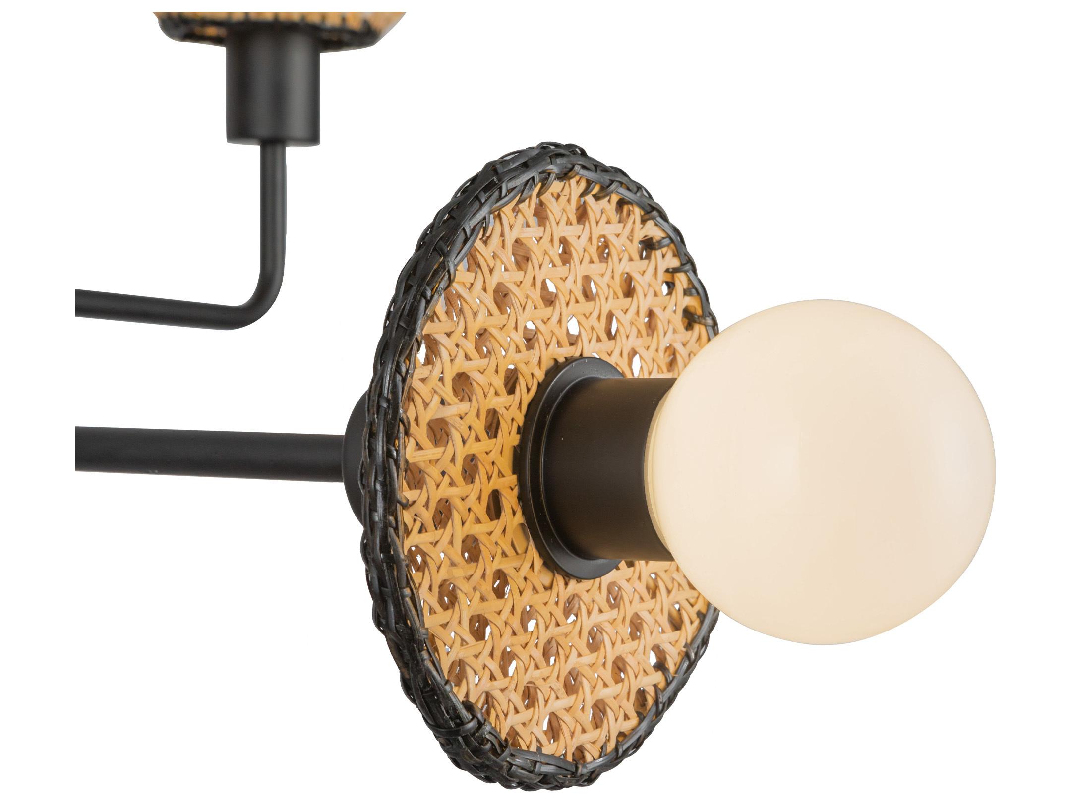 Alora Mood Piper 4-Light Matte Black Geometric Chandelier