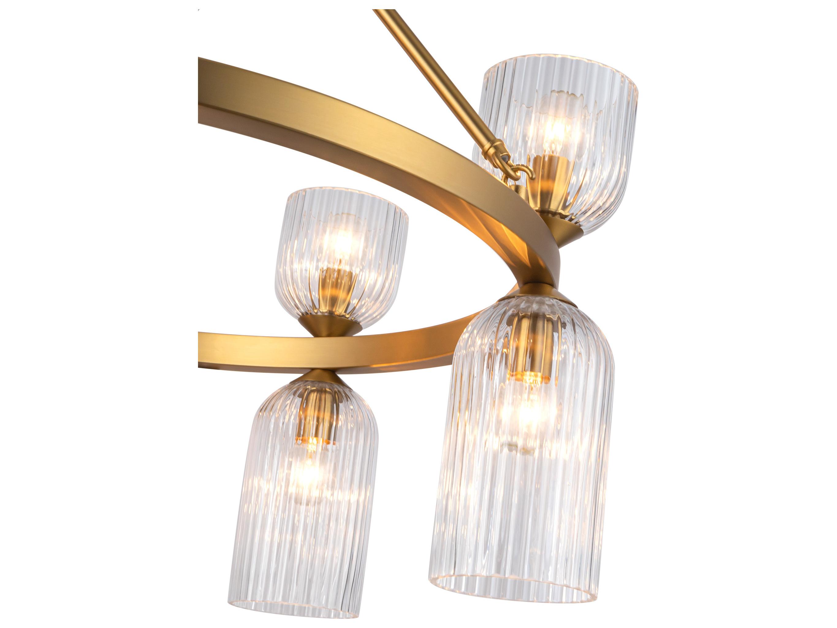 Alora Mood Nelly 10-Light Brushed Gold Geometric Chandelier