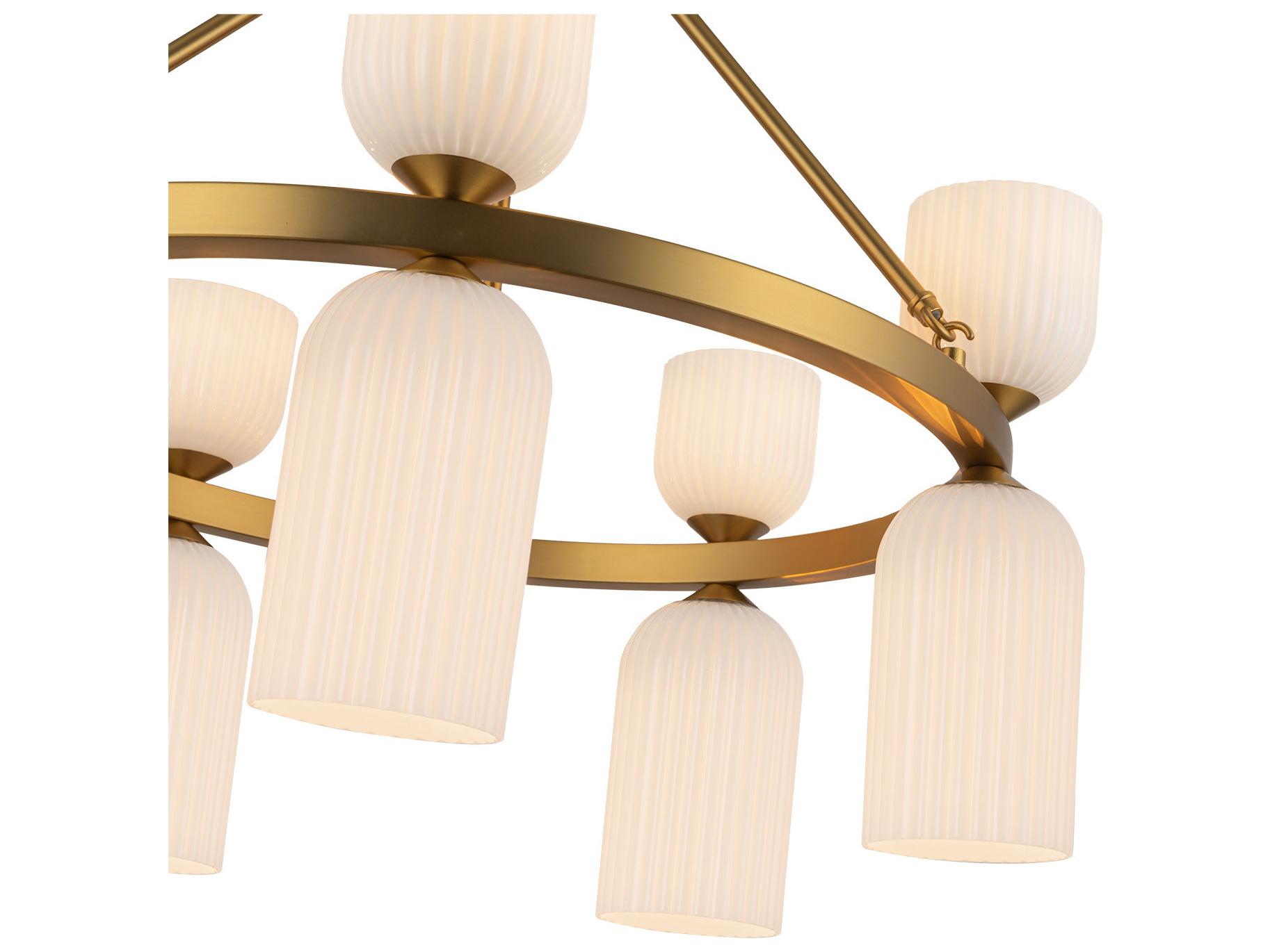 Alora Mood Nelly 10-Light Brushed Gold Geometric Chandelier