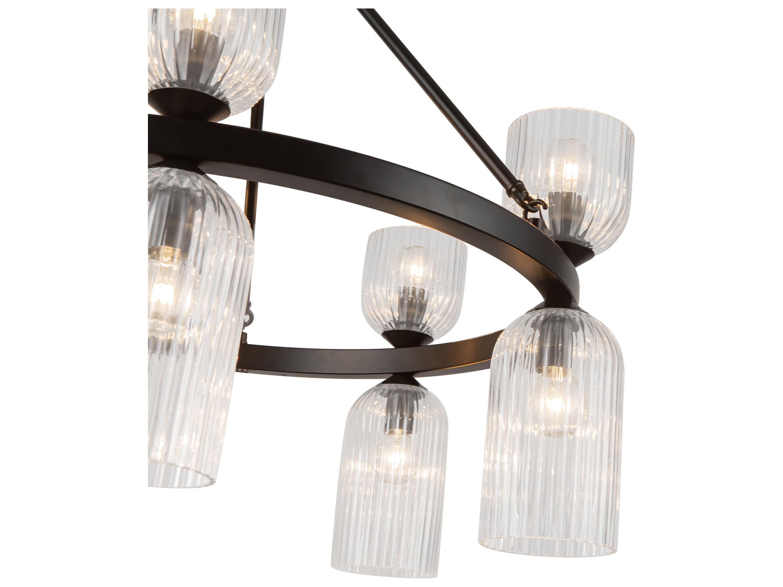 Alora Mood Nelly 10-Light Matte Black Geometric Chandelier