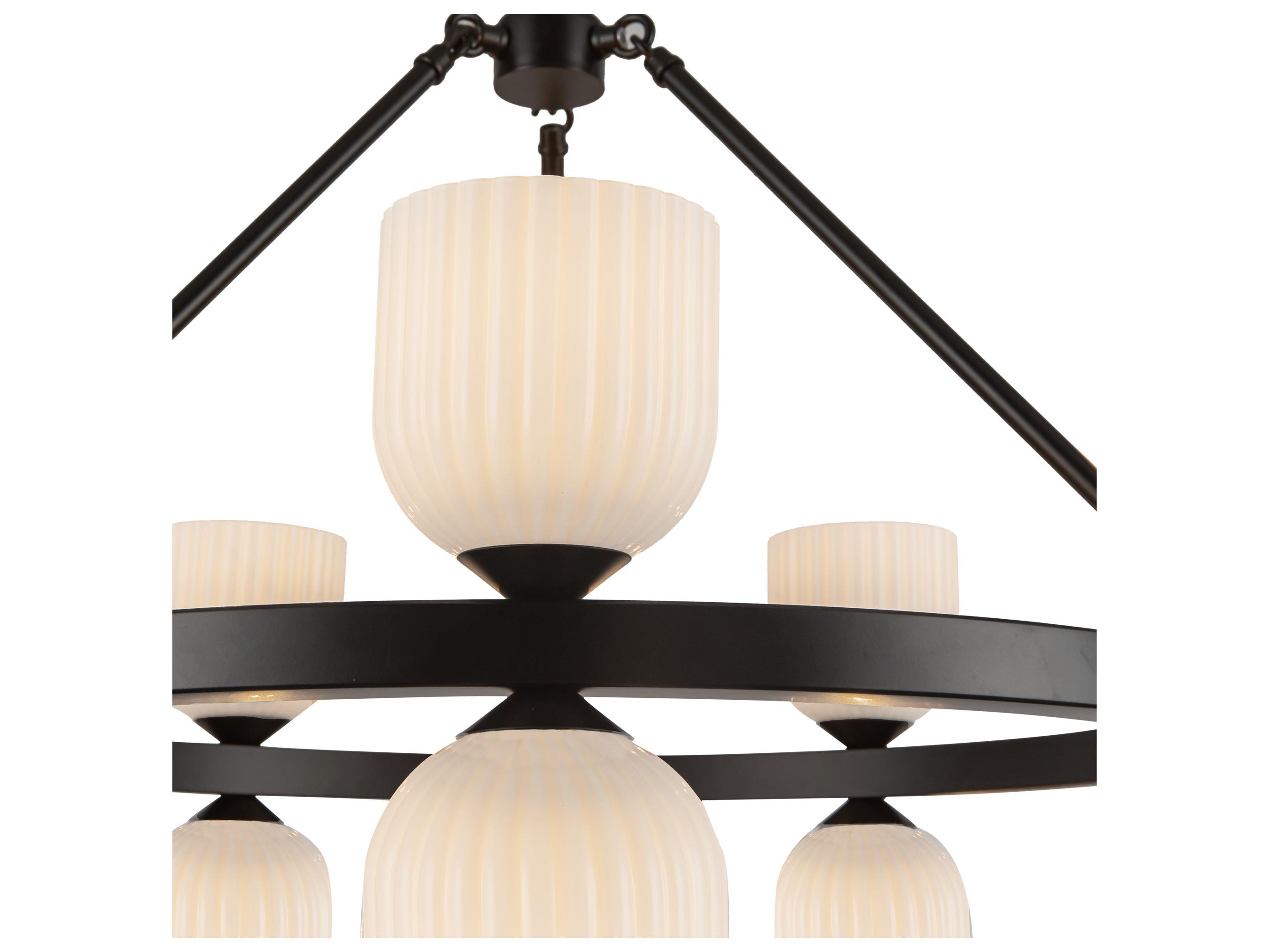 Alora Mood Nelly 10-Light Matte Black Geometric Chandelier