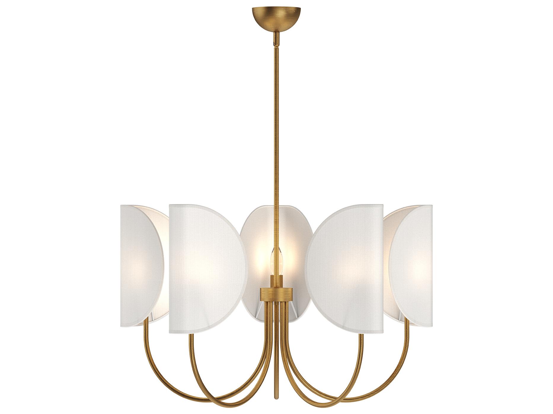 Alora Mood Seno 5-Light Aged Gold Geometric Chandelier