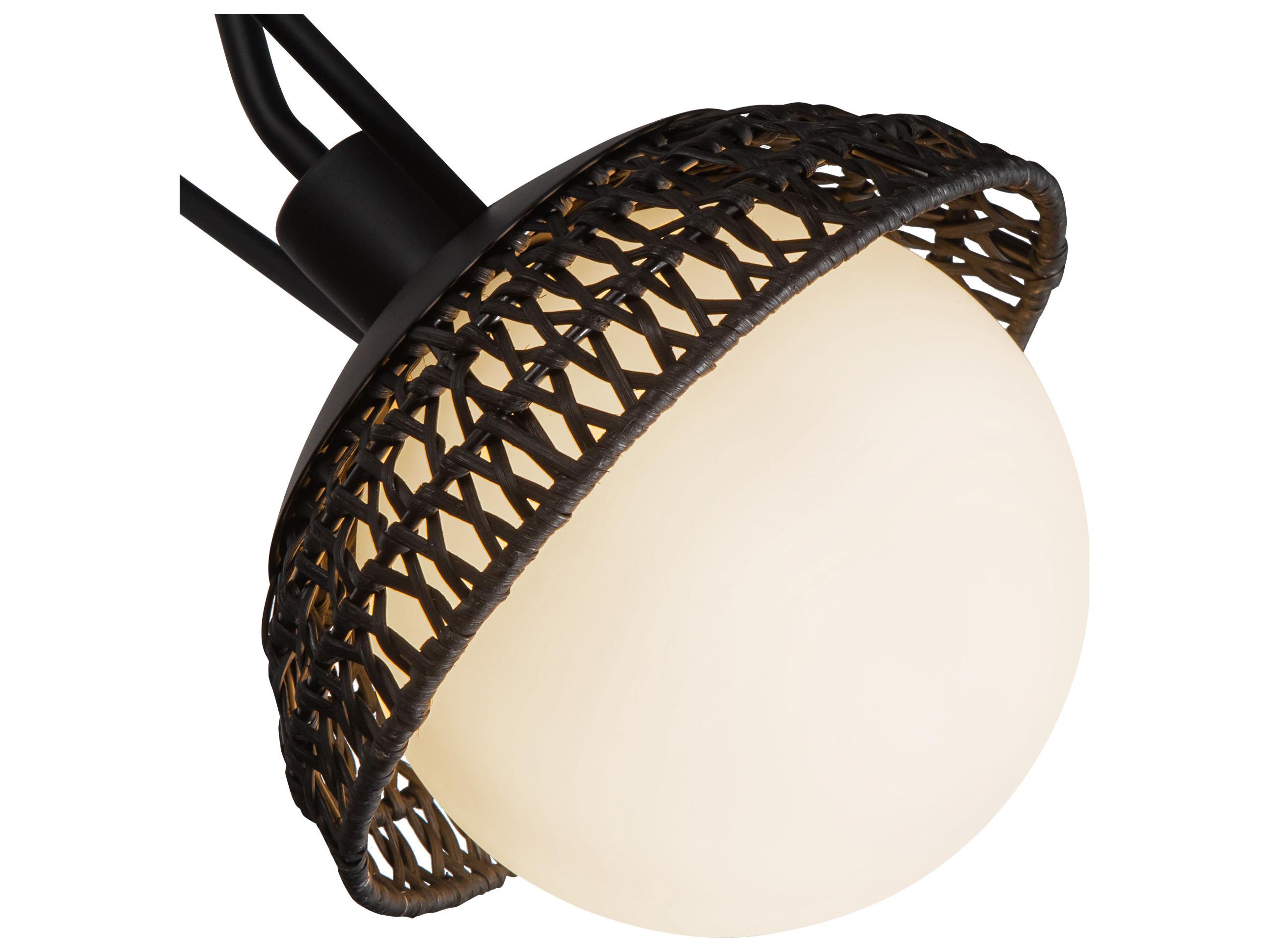 Alora Mood Perth 3-Light Matte Black Geometric Chandelier