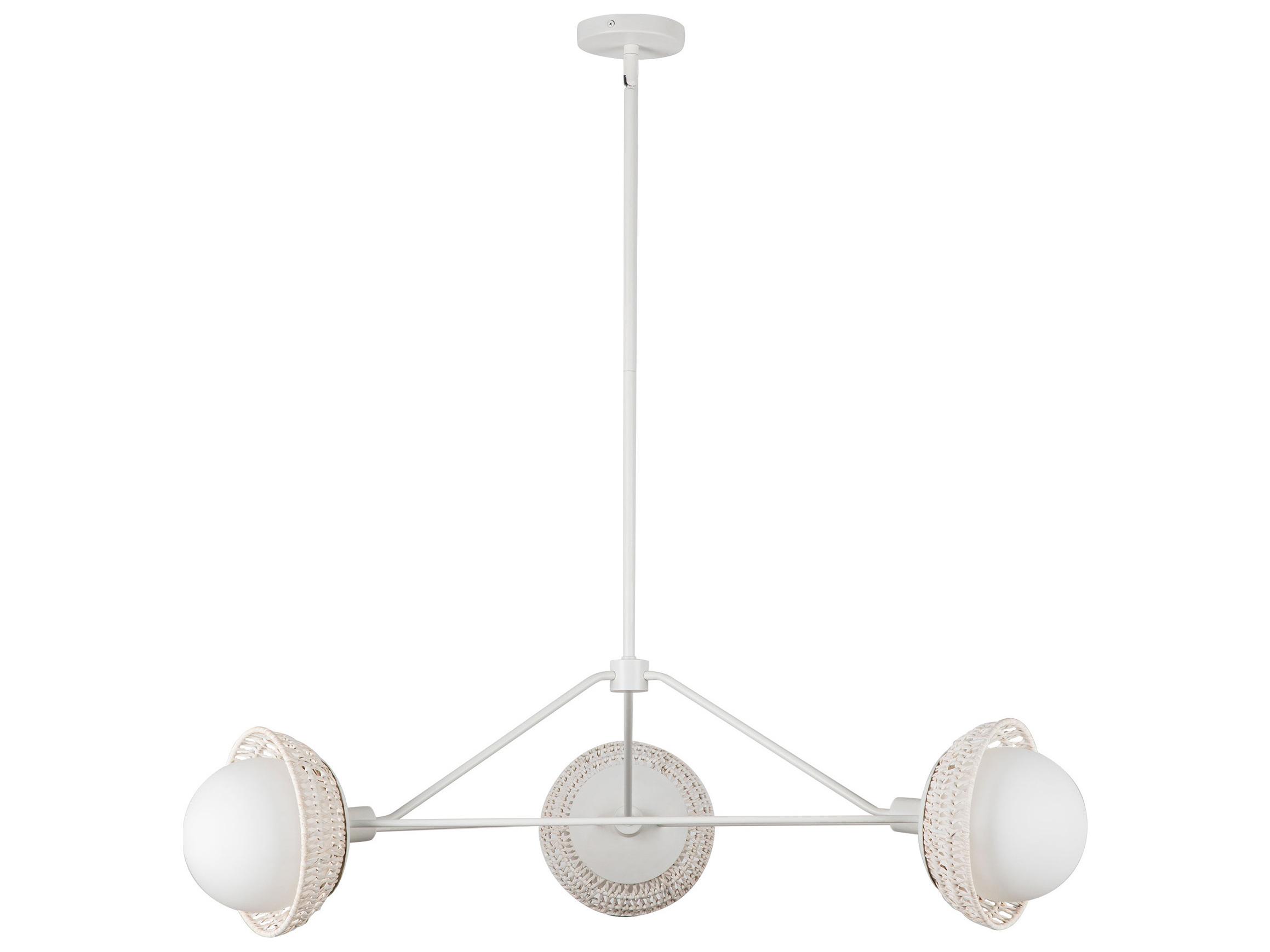 Alora Mood Perth 3-Light White Geometric Chandelier
