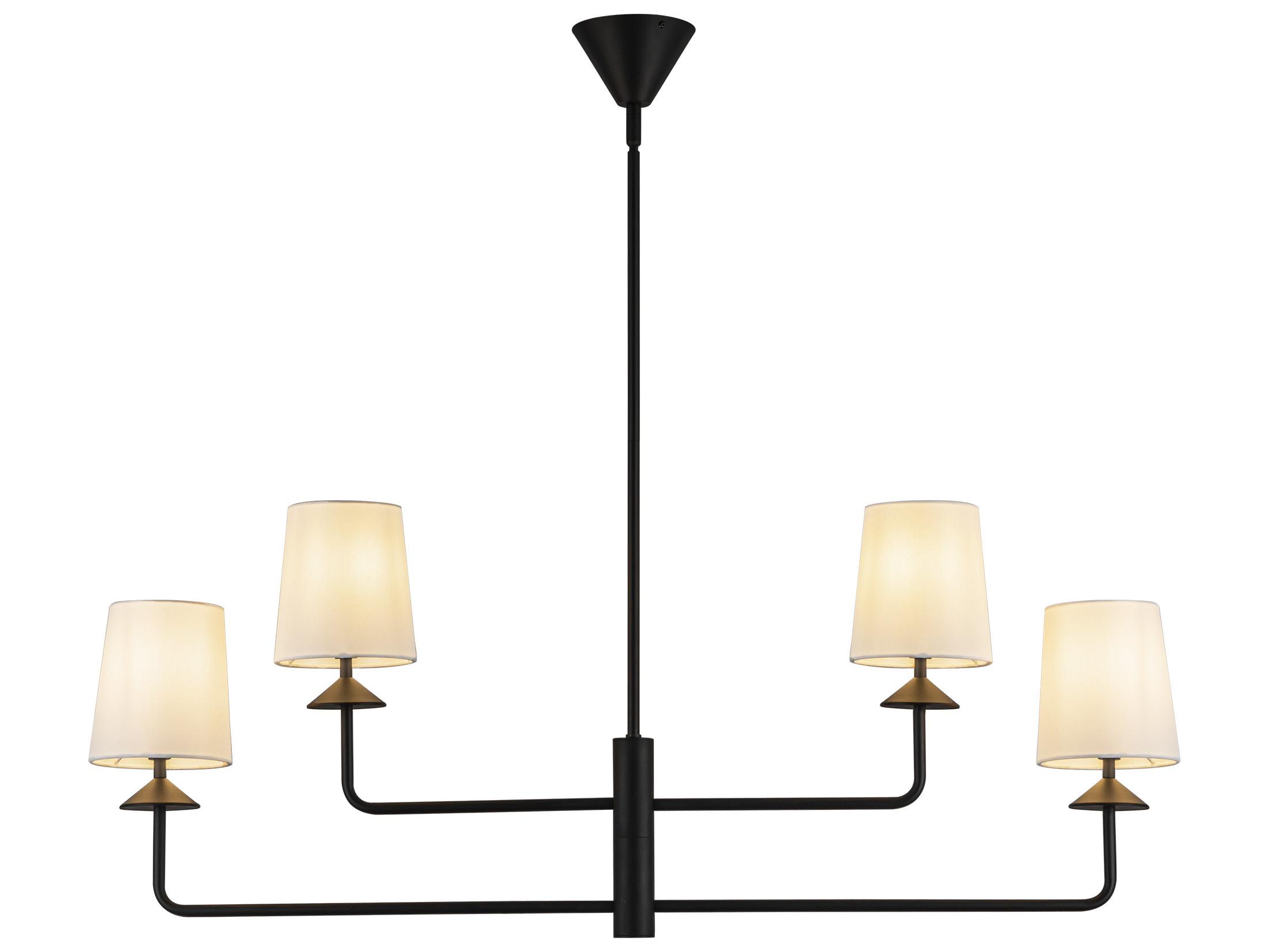 Alora Mood Bridgette 4-Light Matte Black Chandelier