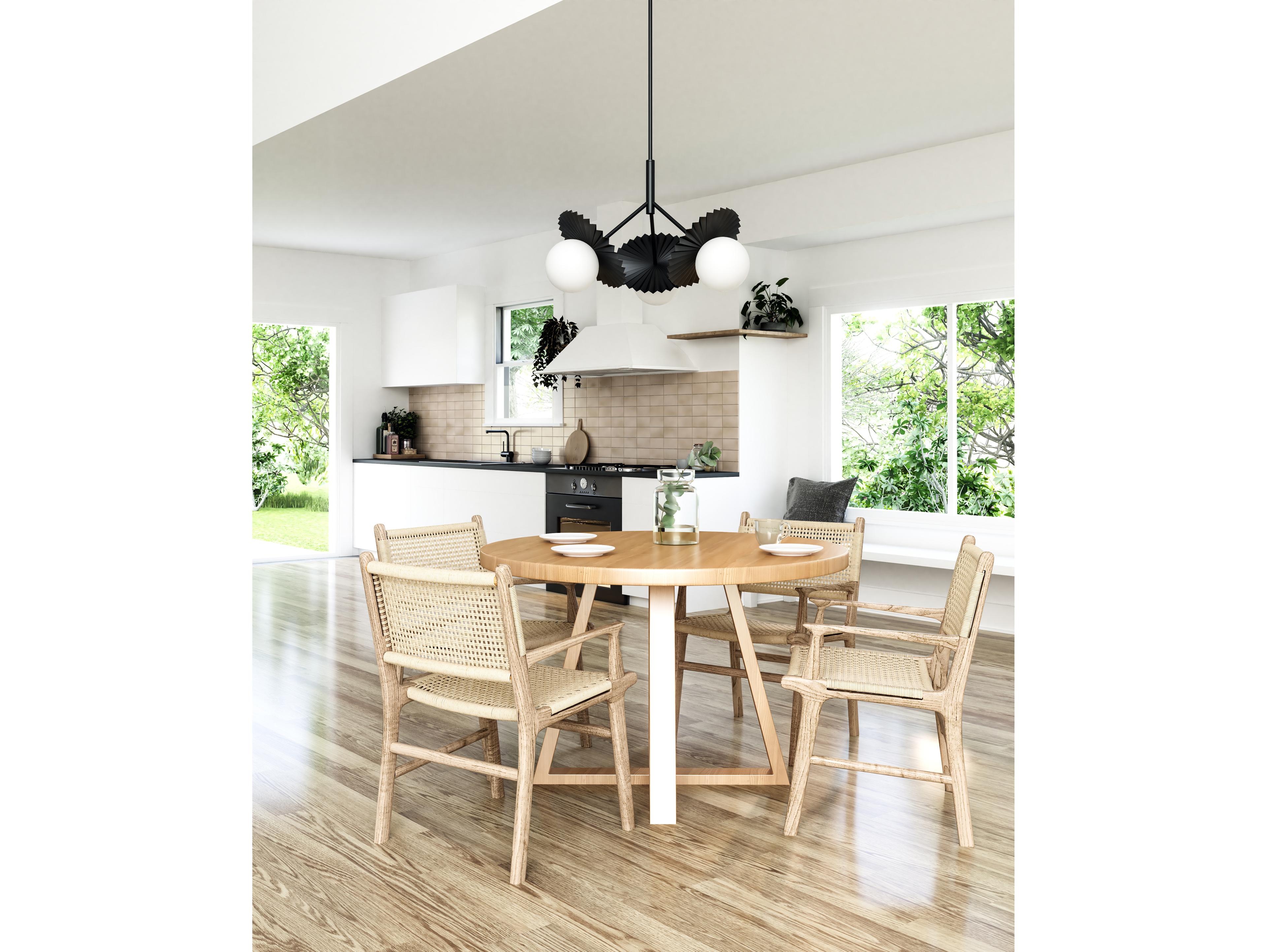 Alora Mood Plume 3-Light Matte Black Globe Chandelier