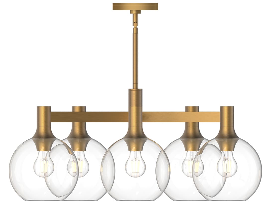 Alora Mood Castilla 5-Light Aged Gold Globe Chandelier