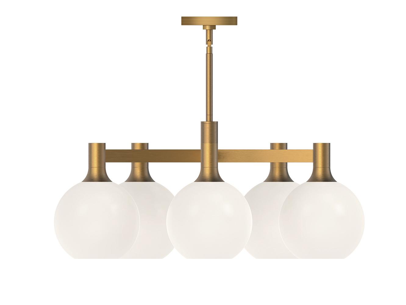 Alora Mood Castilla 5-Light Aged Gold Globe Chandelier