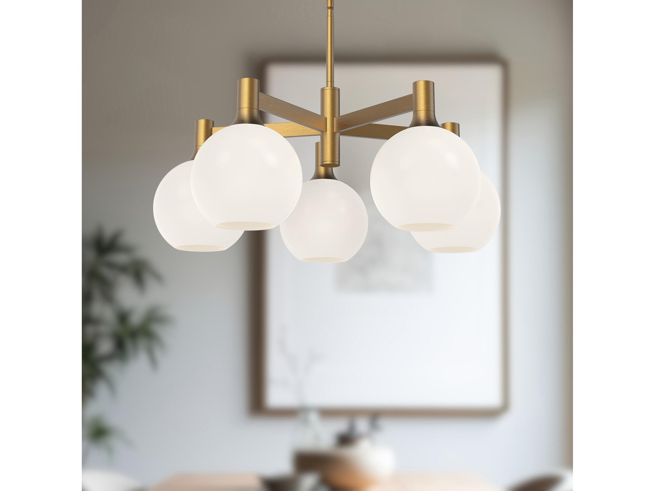Alora Mood Castilla 5-Light Aged Gold Globe Chandelier