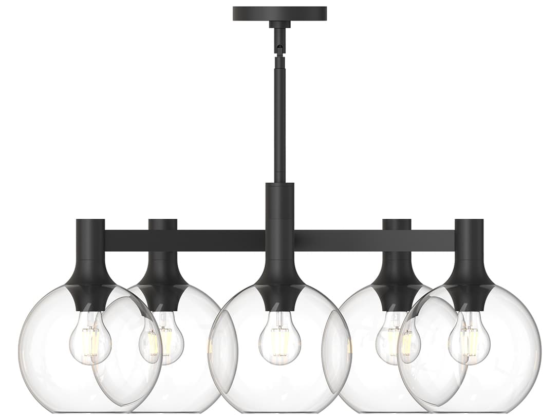 Alora Mood Castilla 5-Light Matte Black Globe Chandelier