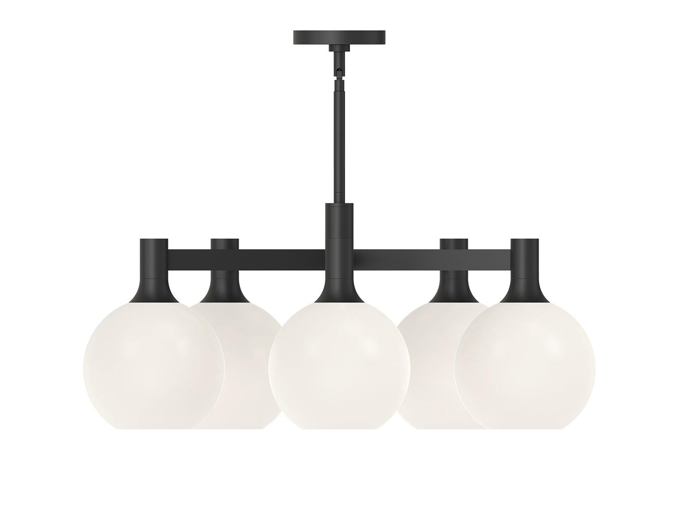 Alora Mood Castilla 5-Light Matte Black Globe Chandelier