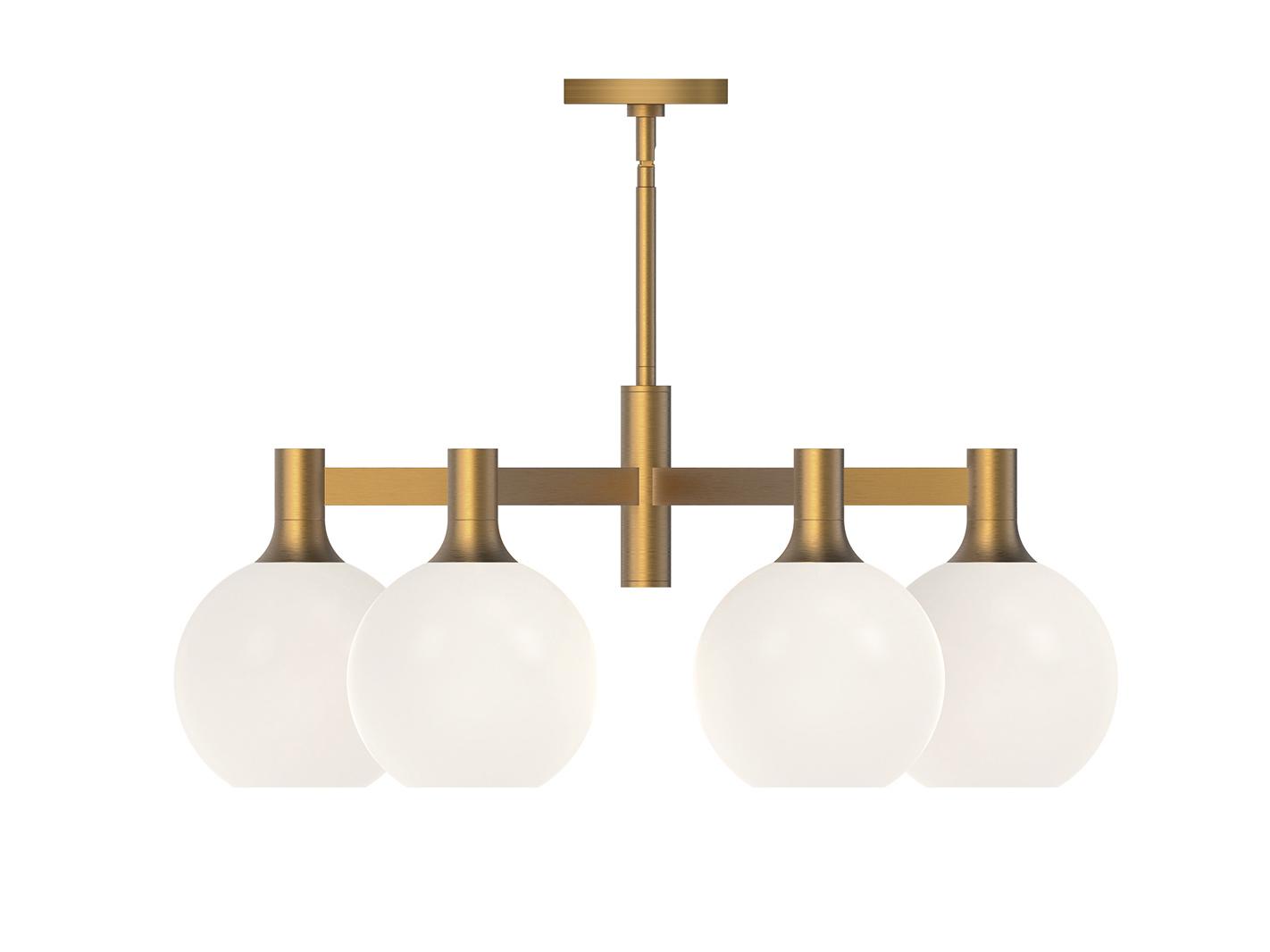 Alora Mood Castilla 6-Light Aged Gold Globe Chandelier