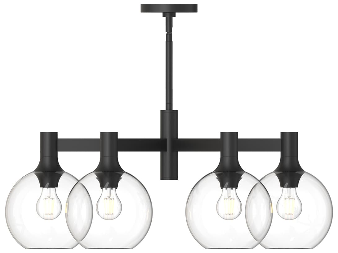 Alora Mood Castilla 6-Light Matte Black Globe Chandelier
