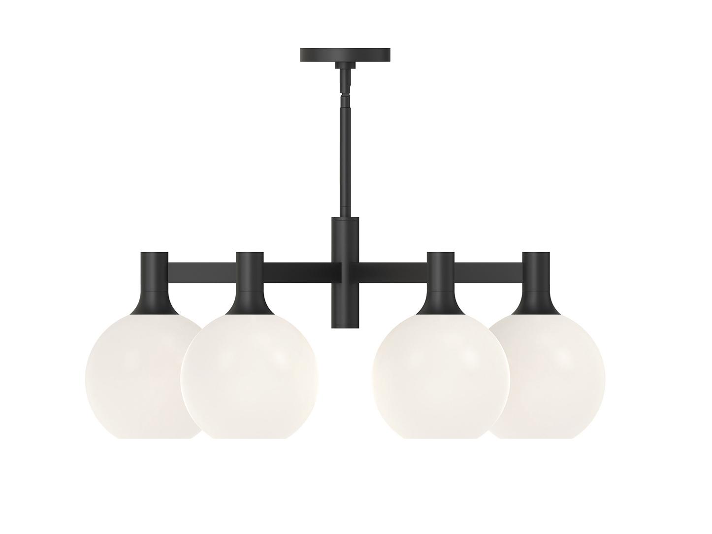 Alora Mood Castilla 6-Light Matte Black Globe Chandelier