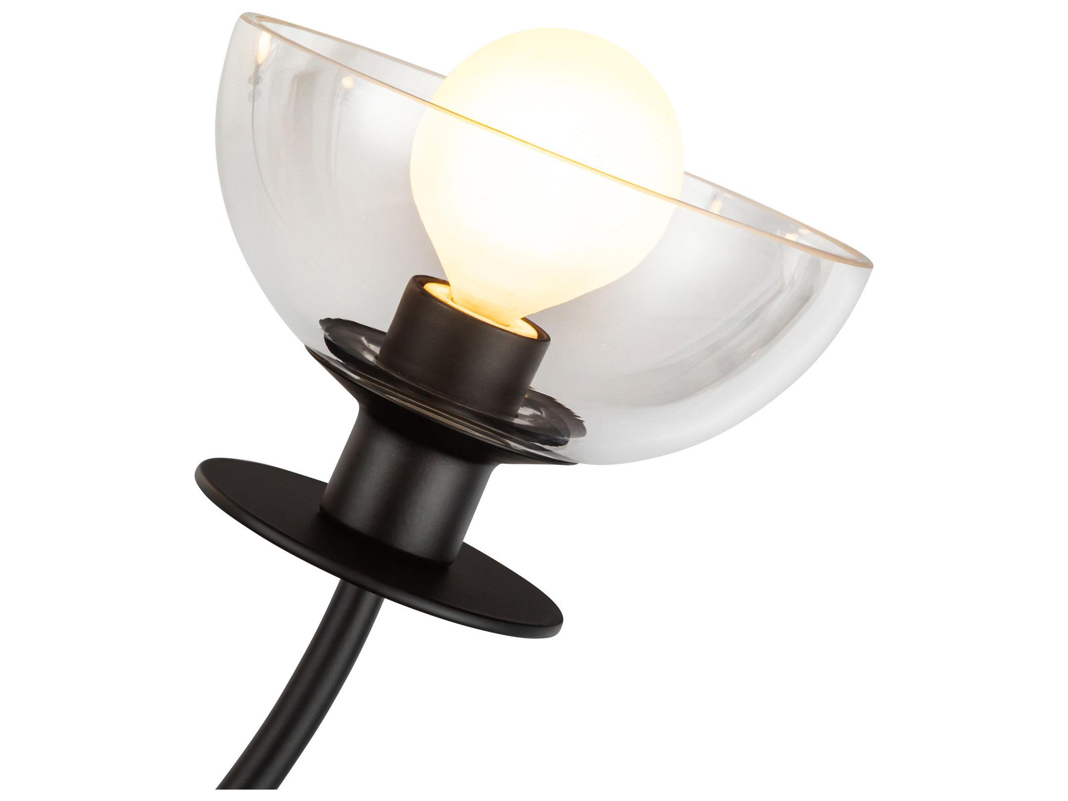 Alora Mood Sylvia 4-Light Matte Black Bowl Geometric Chandelier